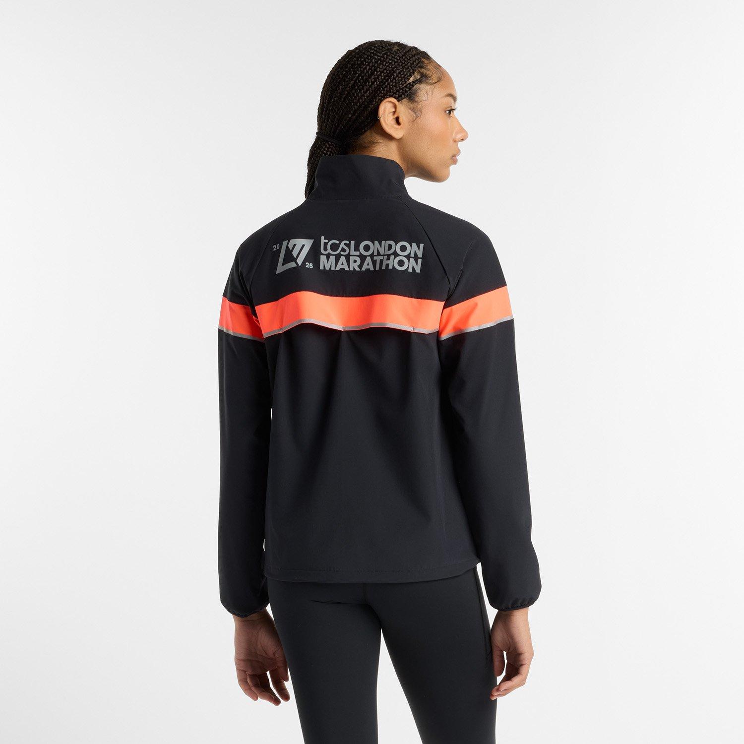 Schwarz/Rot - New Balance - LDN Marathon Wind Water-Resistant Reflective Performance Running Jacket - 3