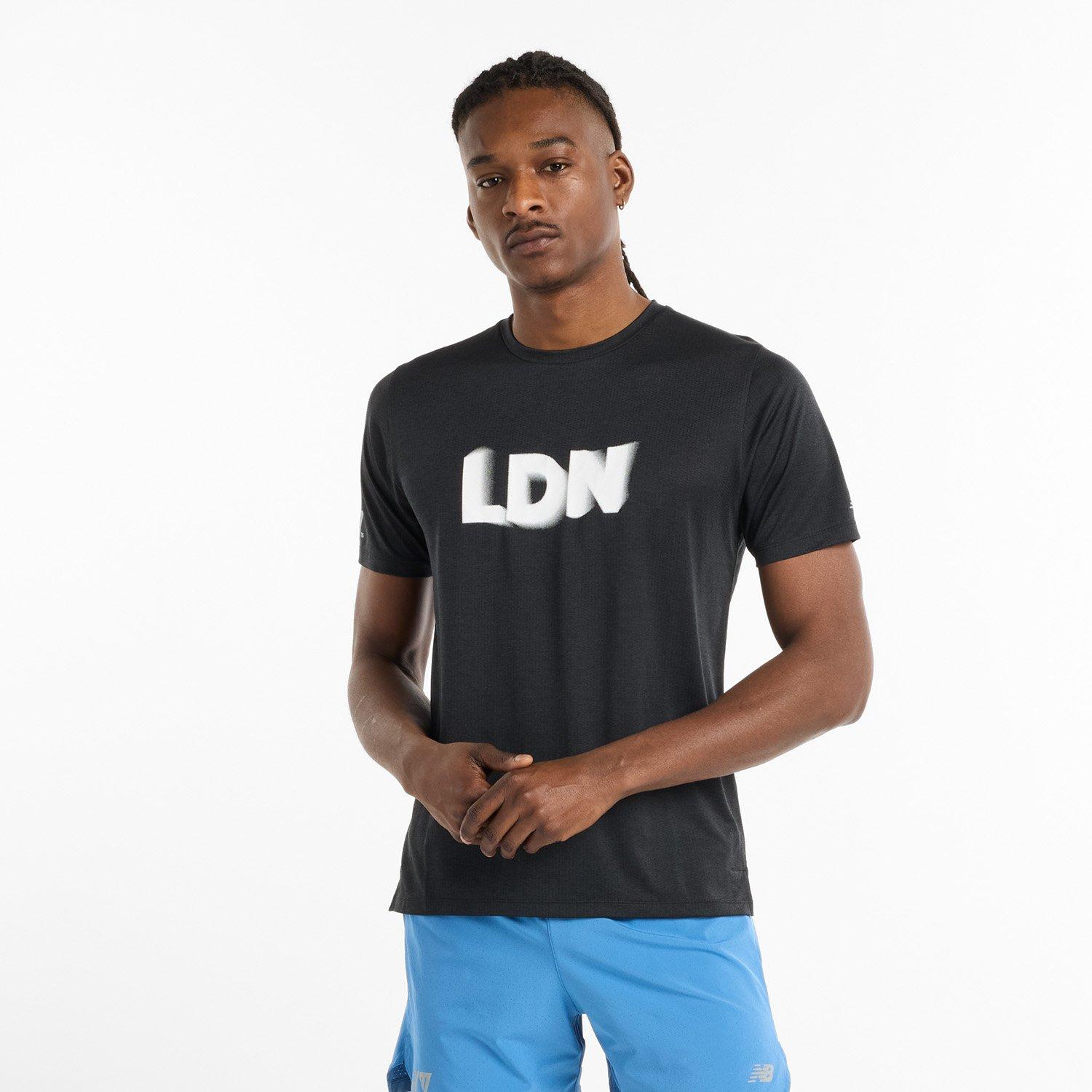 Zwarte Grafische - New Balance - Balance LDN Marathon Running Top Mens - 3