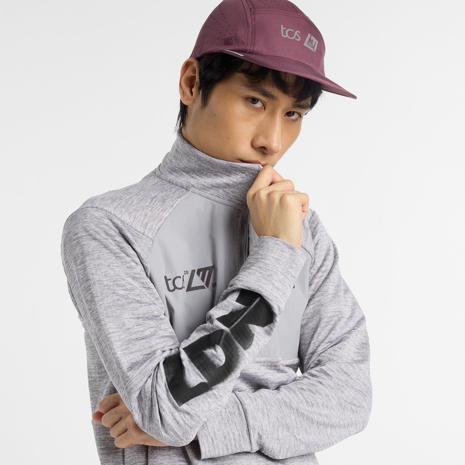 Grey/Black - New Balance - Men's Heat Grid Long-Sleeve Performance Running Top - 4