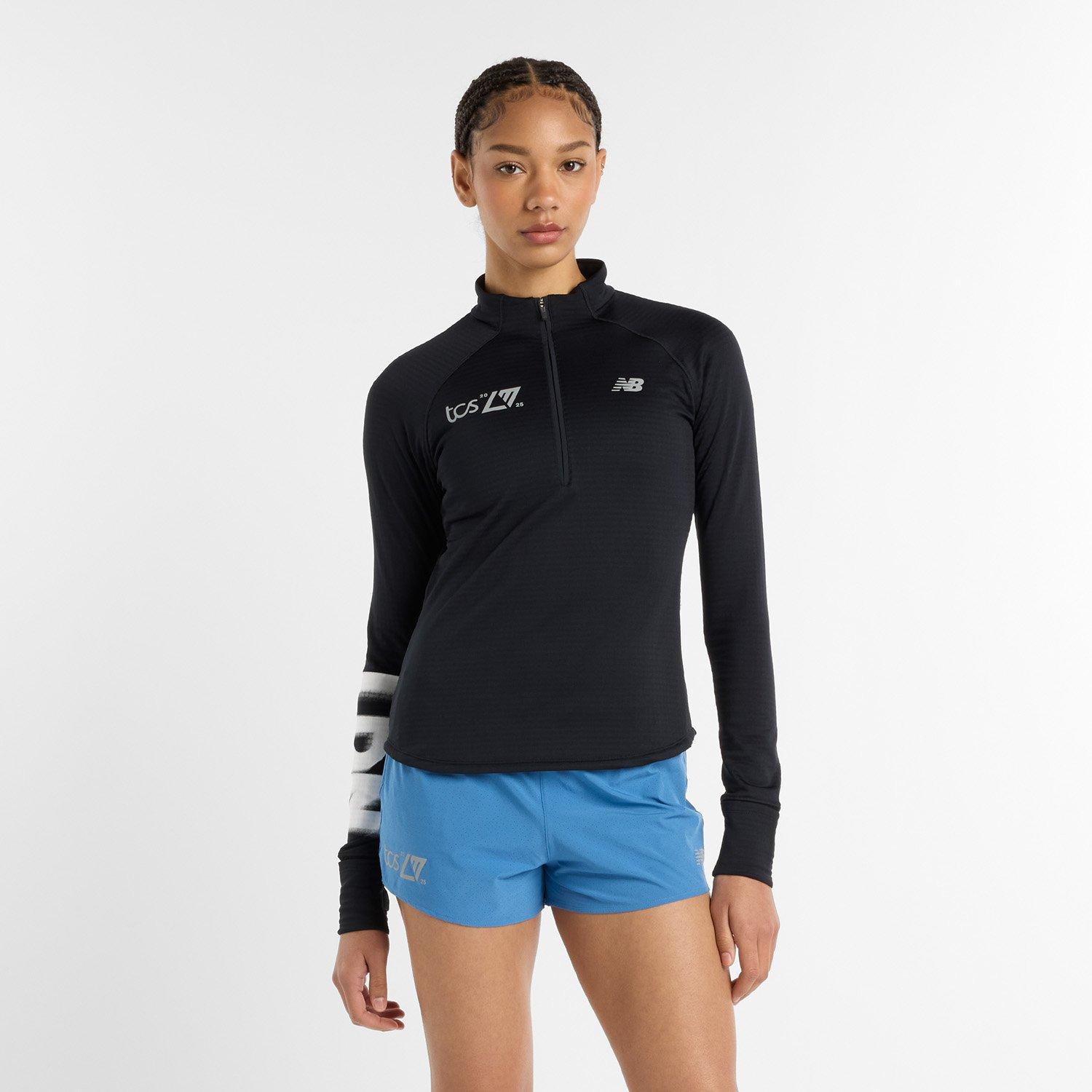 Zwart Grafisch - New Balance - Heat Grid Long-Sleeve Zip Running Top - 2