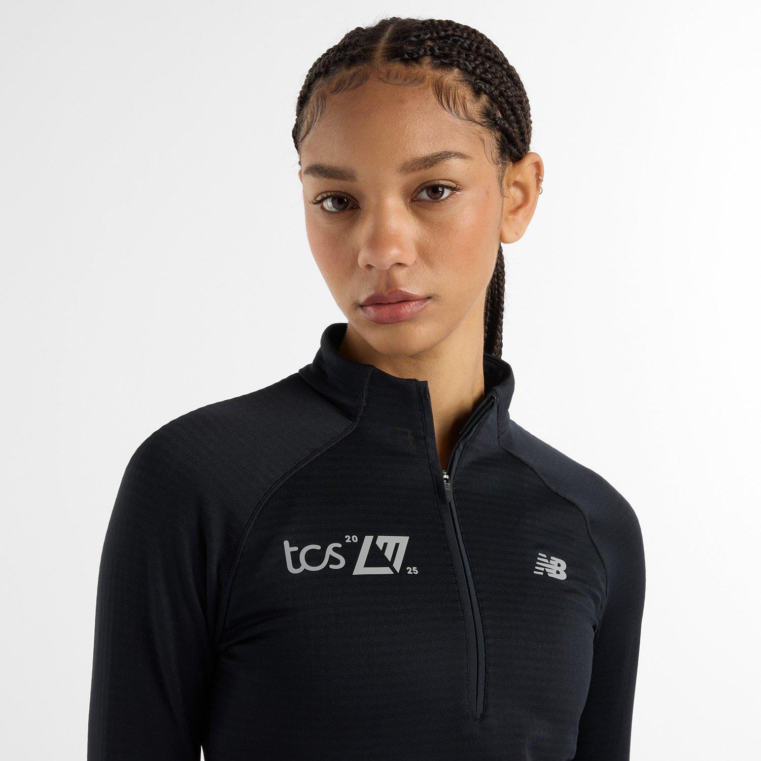 Zwart Grafisch - New Balance - Heat Grid Long-Sleeve Zip Running Top - 4