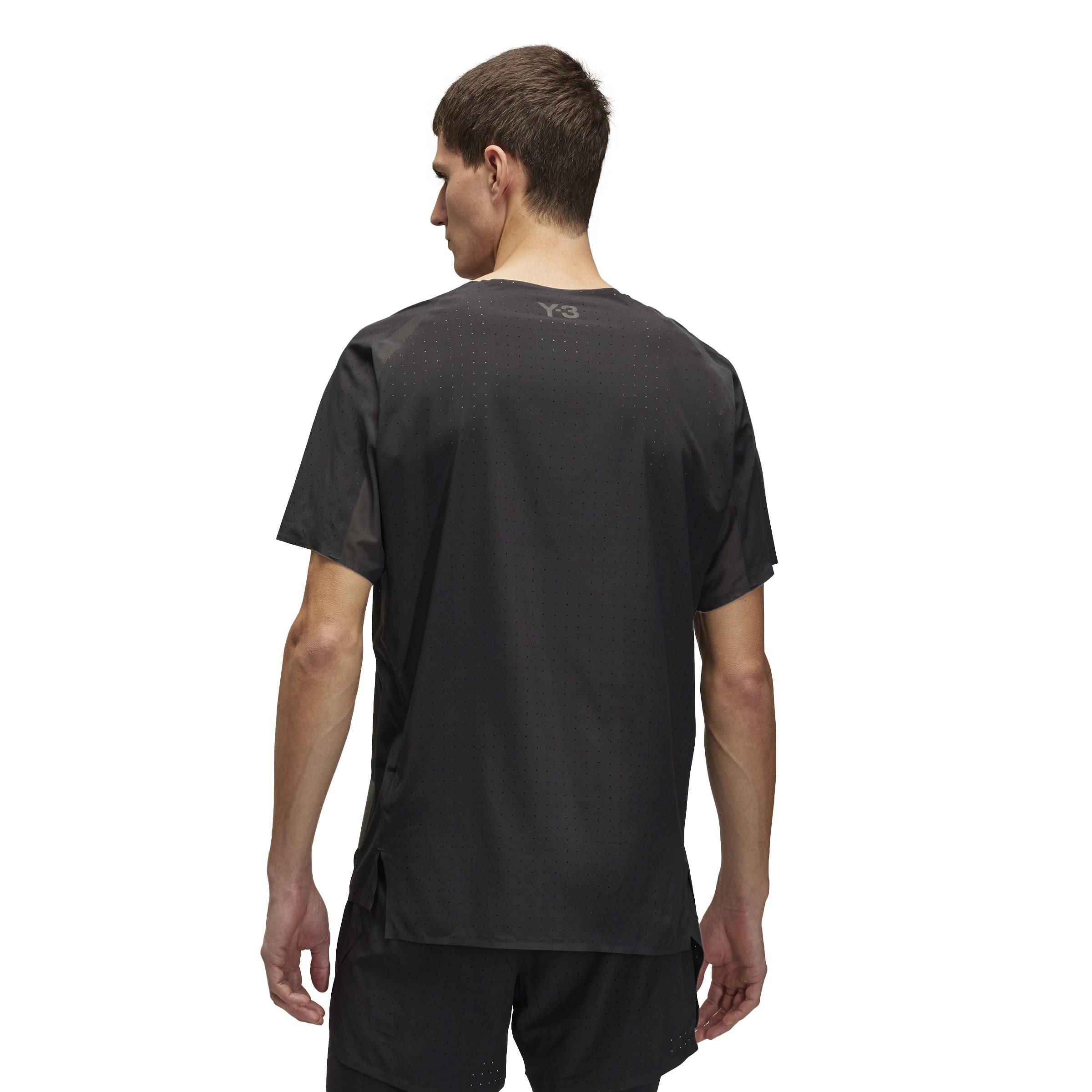 Black - Y3 - Men's Short-Sleeve Performance Running Top - 2