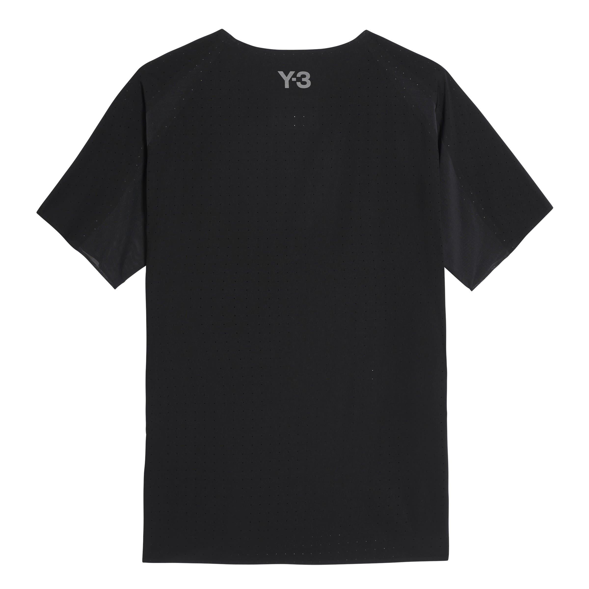 Black - Y3 - Men's Short-Sleeve Performance Running Top - 9