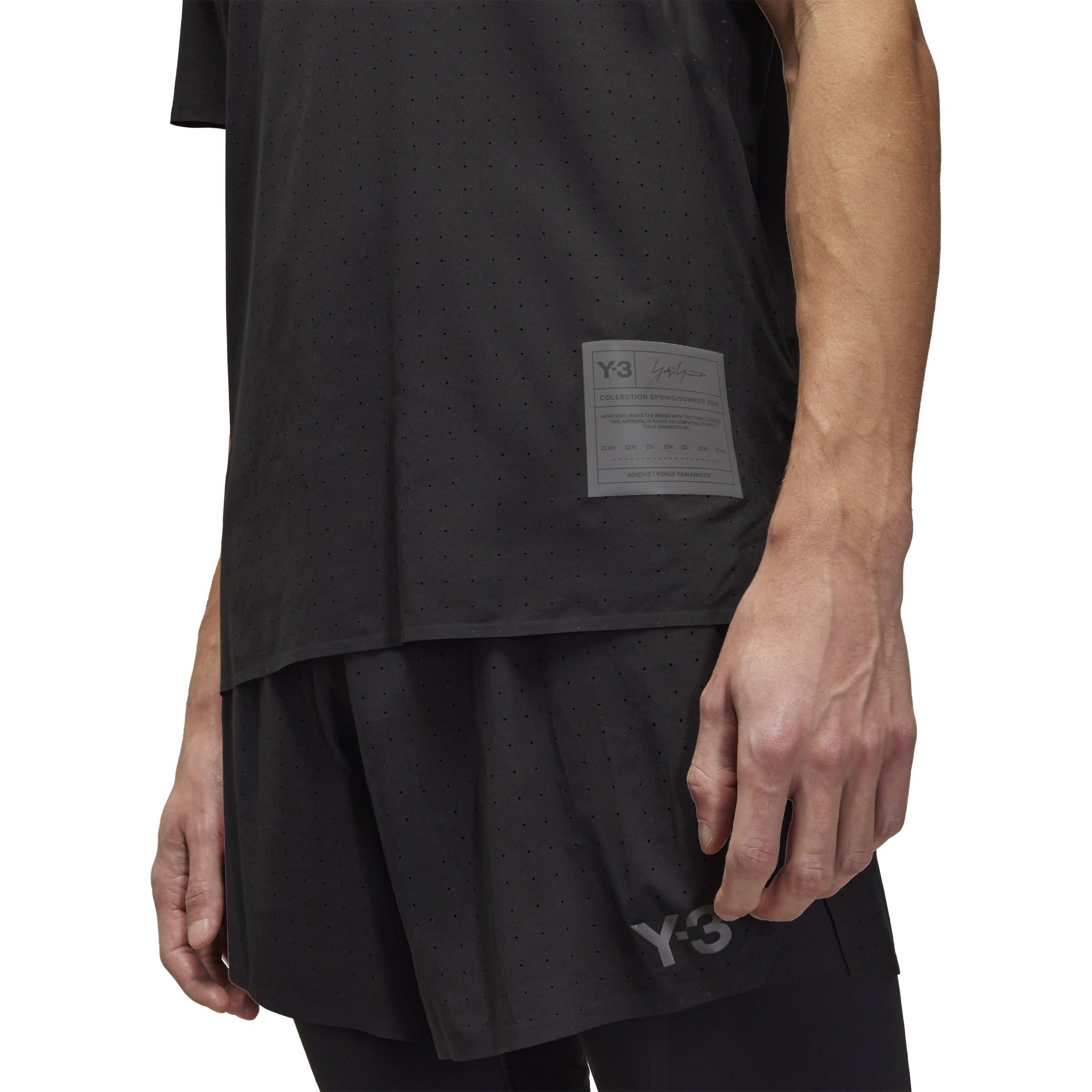 Black - Y3 - Men's Short-Sleeve Performance Running Top - 6