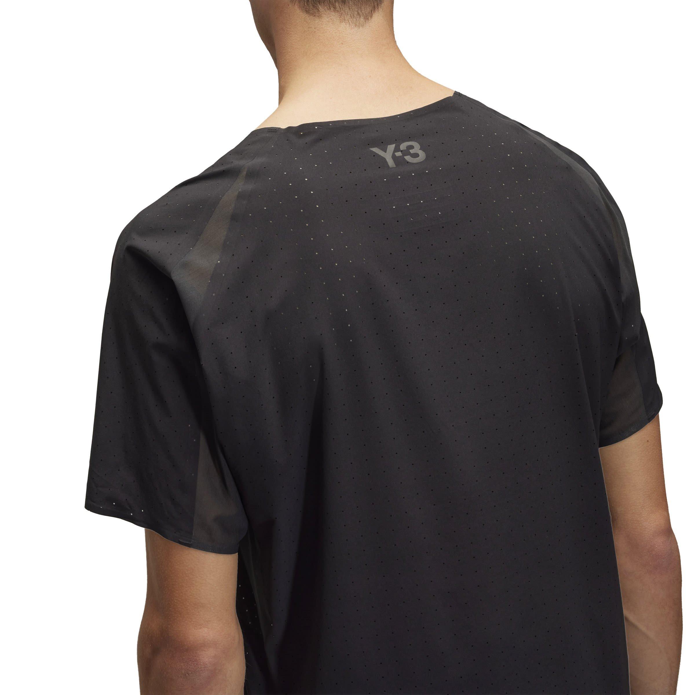 Black - Y3 - Men's Short-Sleeve Performance Running Top - 7