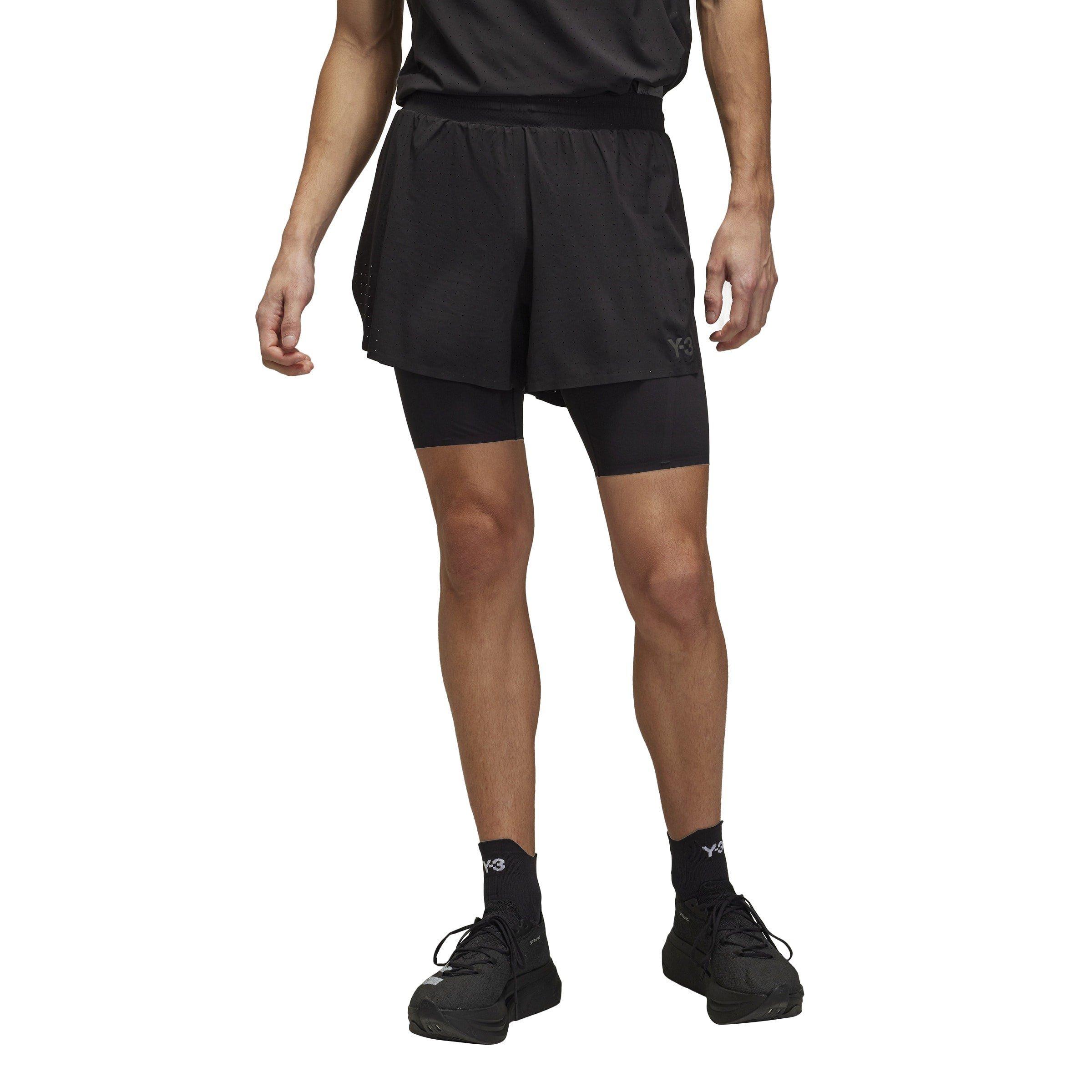 Black - Y3 - Running Shorts + Tights - 1