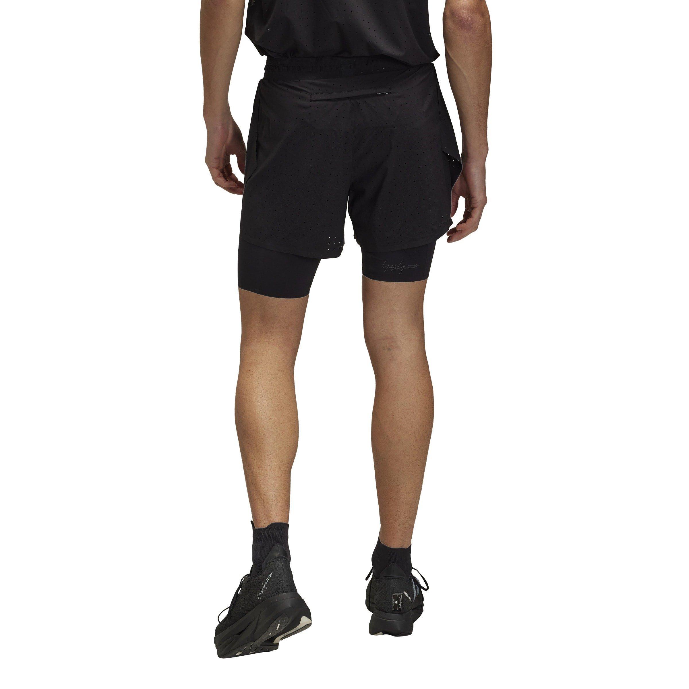 Black - Y3 - Running Shorts + Tights - 2