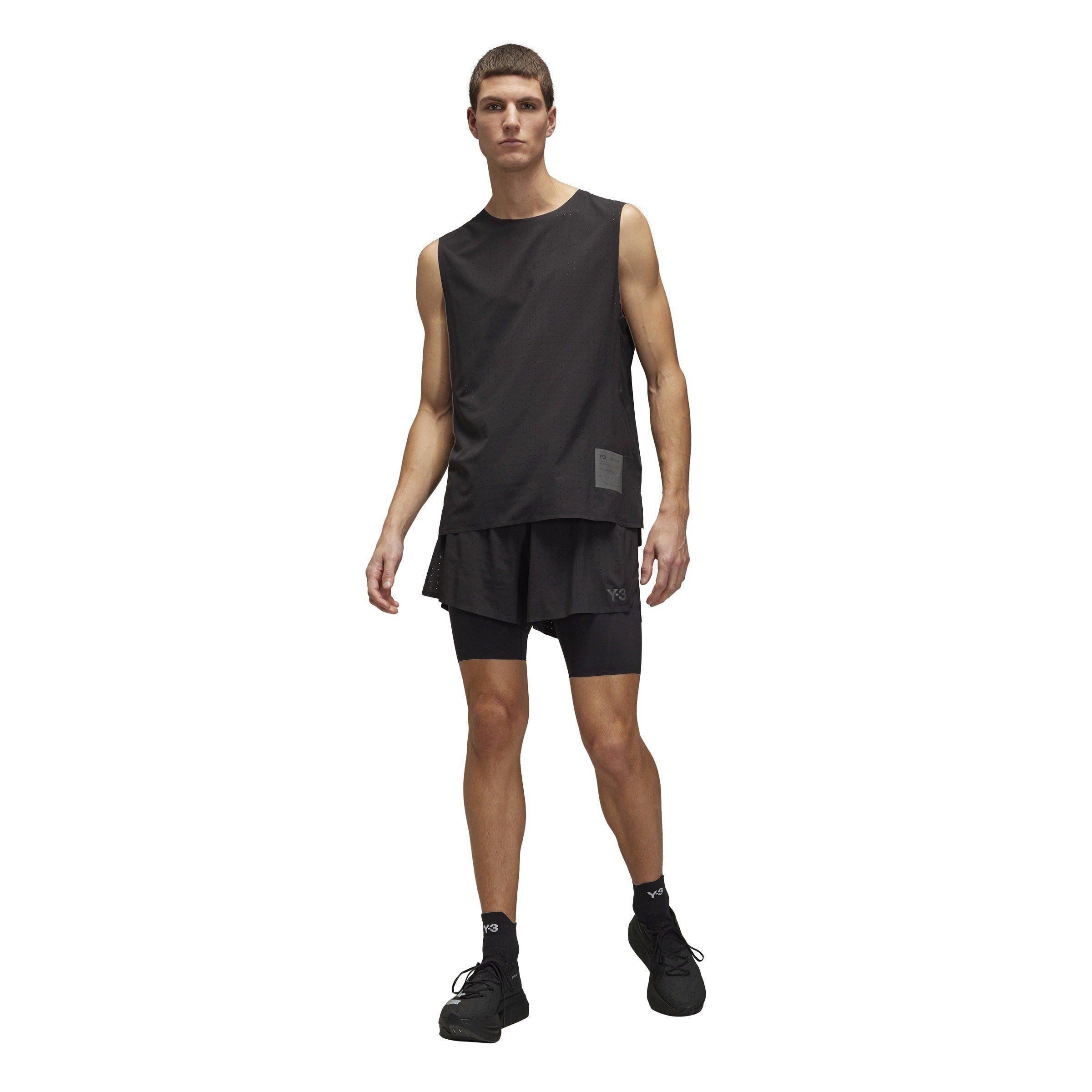 Black - Y3 - Running Shorts + Tights - 3
