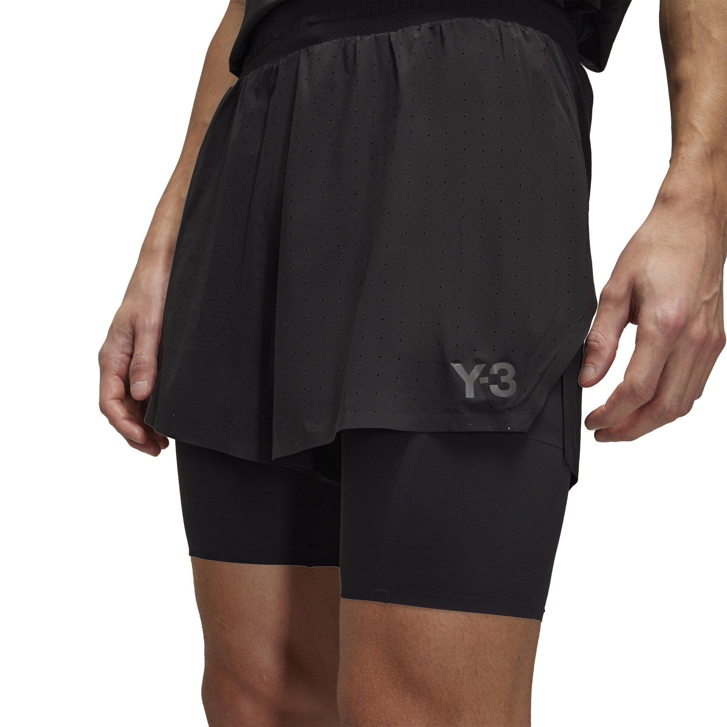 Black - Y3 - Running Shorts + Tights - 5