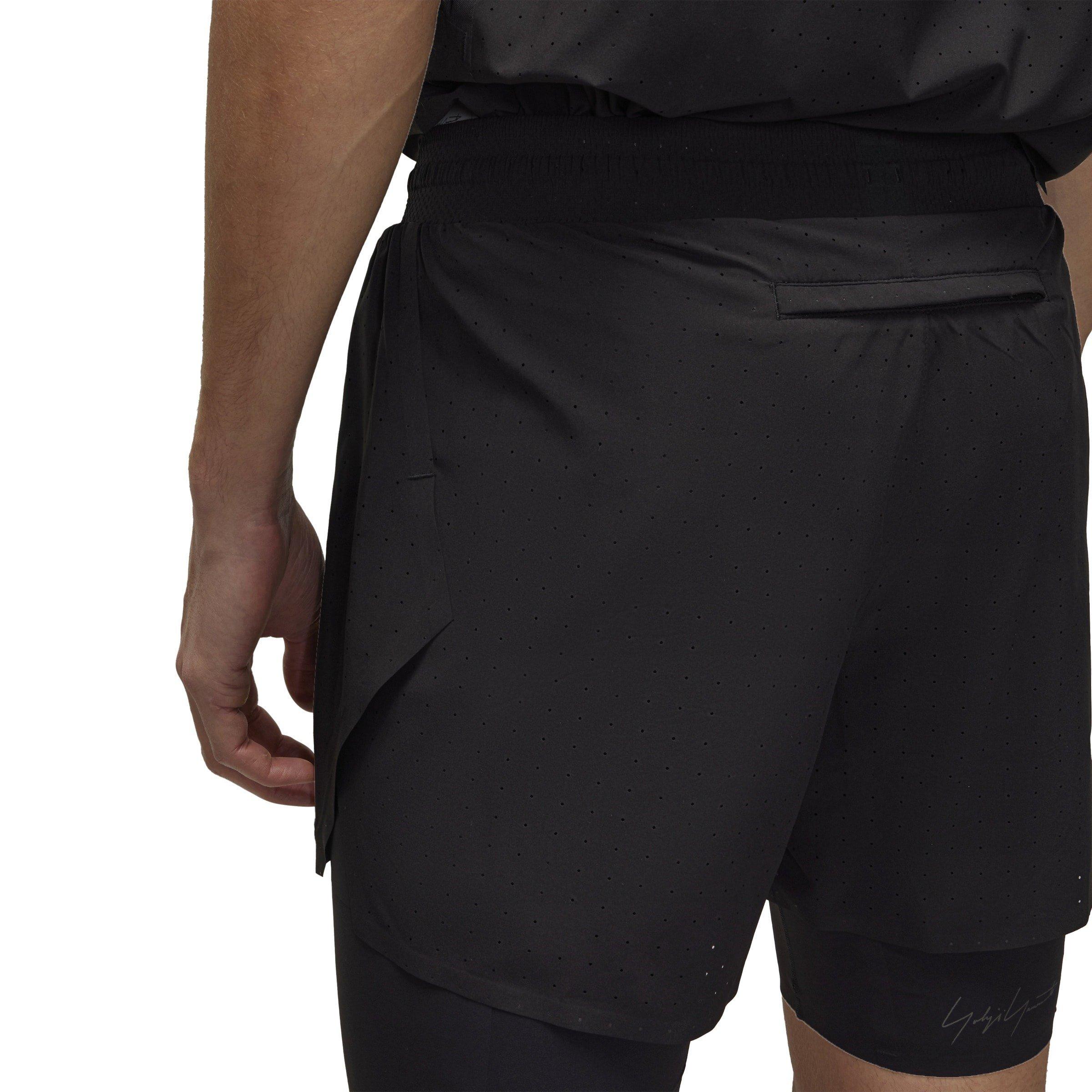 Black - Y3 - Running Shorts + Tights - 6