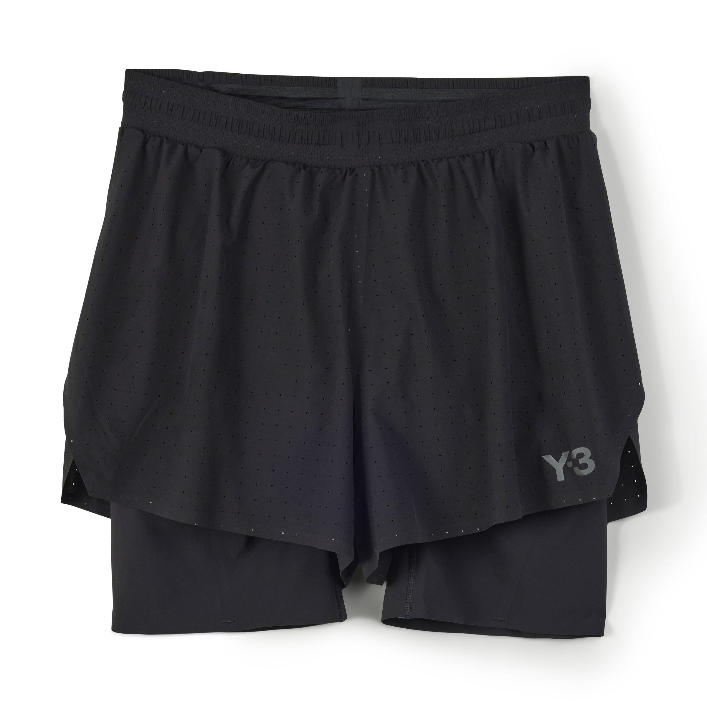 Black - Y3 - Running Shorts + Tights - 8