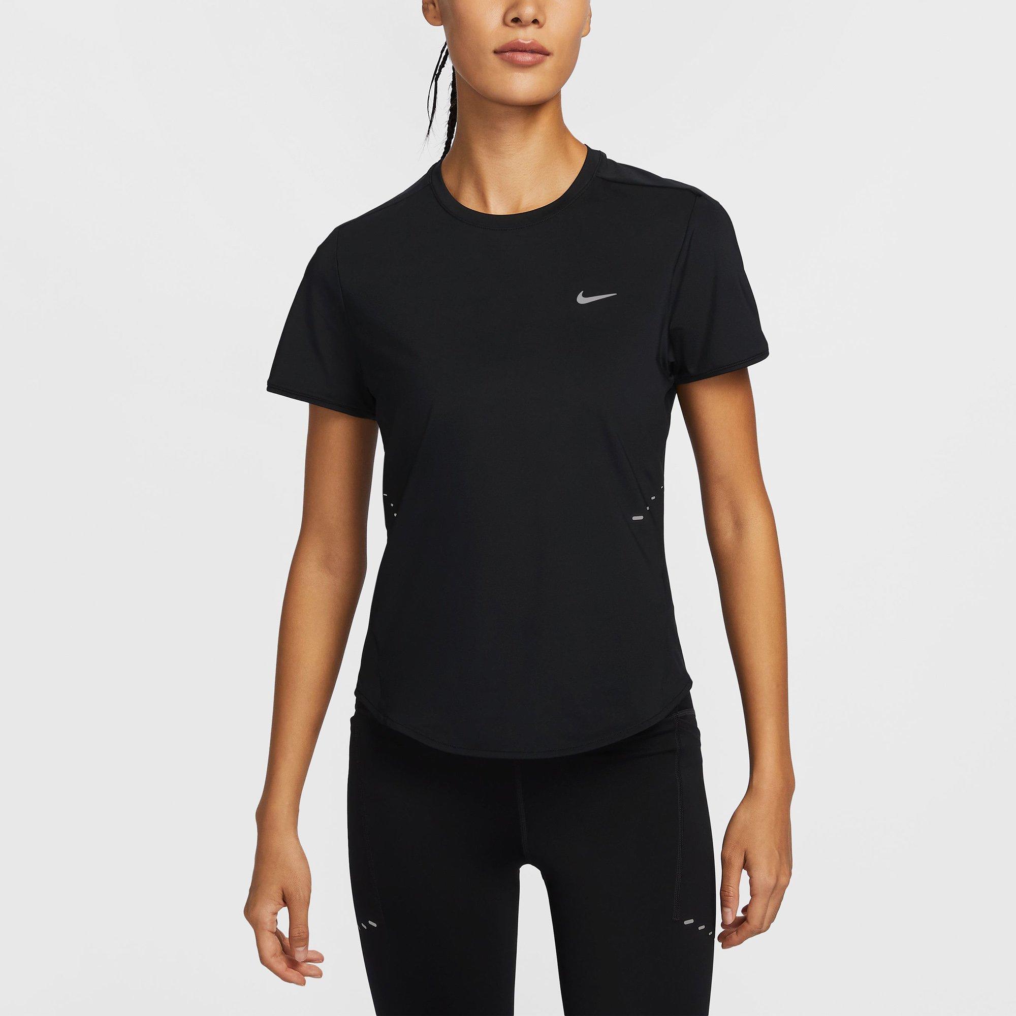 Black/R.Silver - Nike - Swift Womens Dri-FIT Running T-Shirt - 1