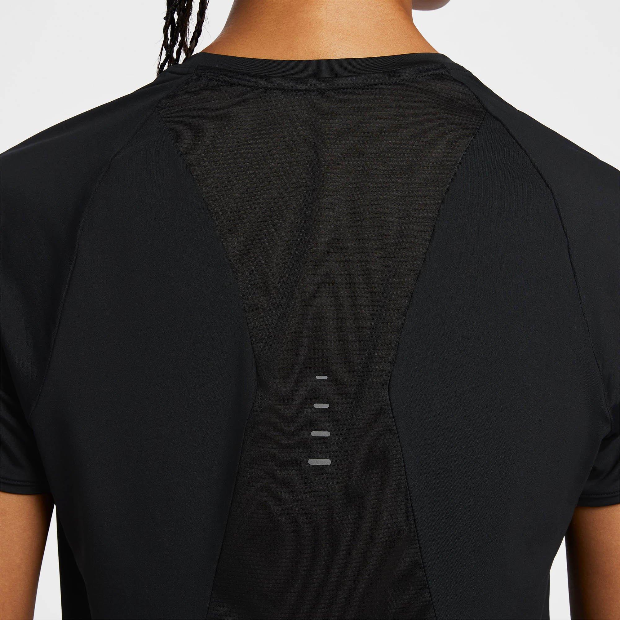 Black/R.Silver - Nike - Nike Swift Womens Dri-FIT Running T-Shirt - 4