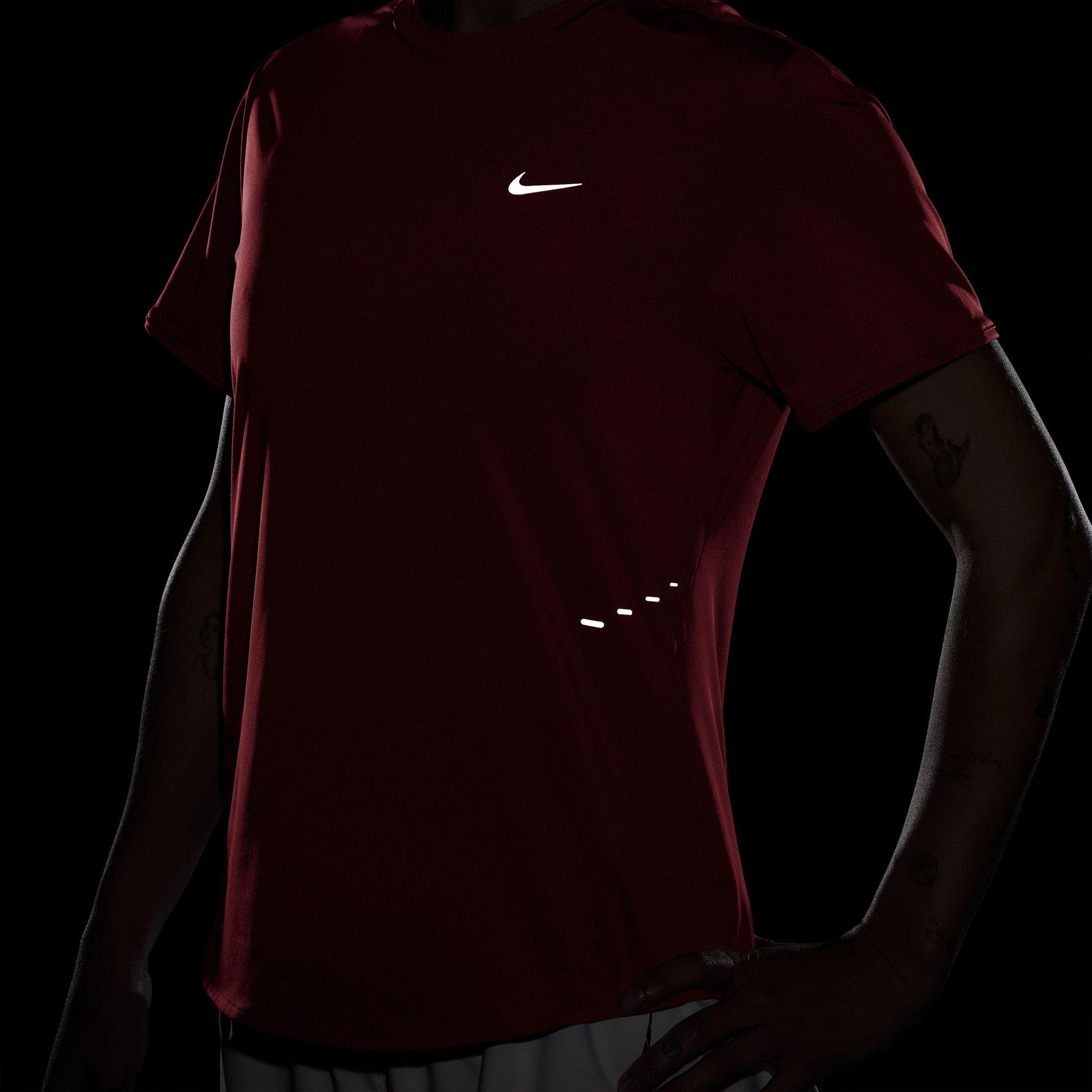 Crimson/Silver - Nike - Swift Womens Dri-FIT Running T-Shirt - 5