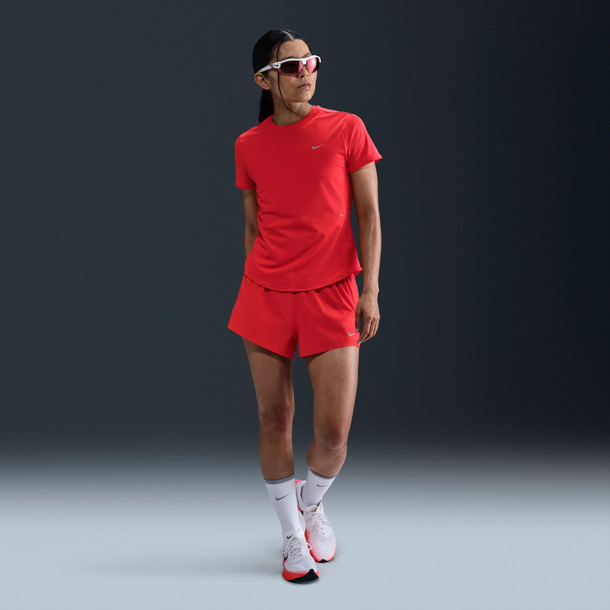 Crimson/Silver - Nike - Swift Womens Dri-FIT Running T-Shirt - 6