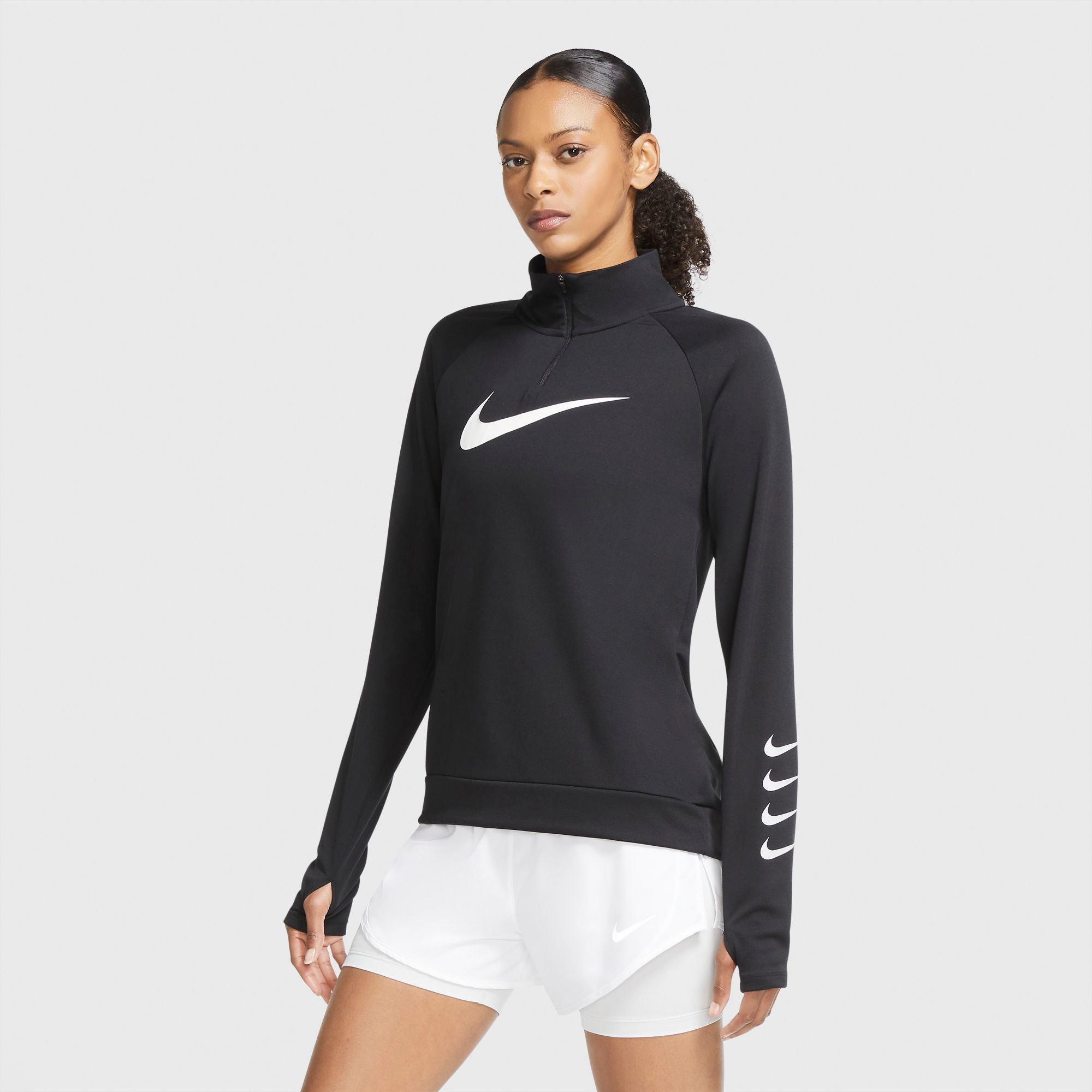 BLACK/GREY FOG/ - Nike - Swoosh Run Top Half Zip - 2