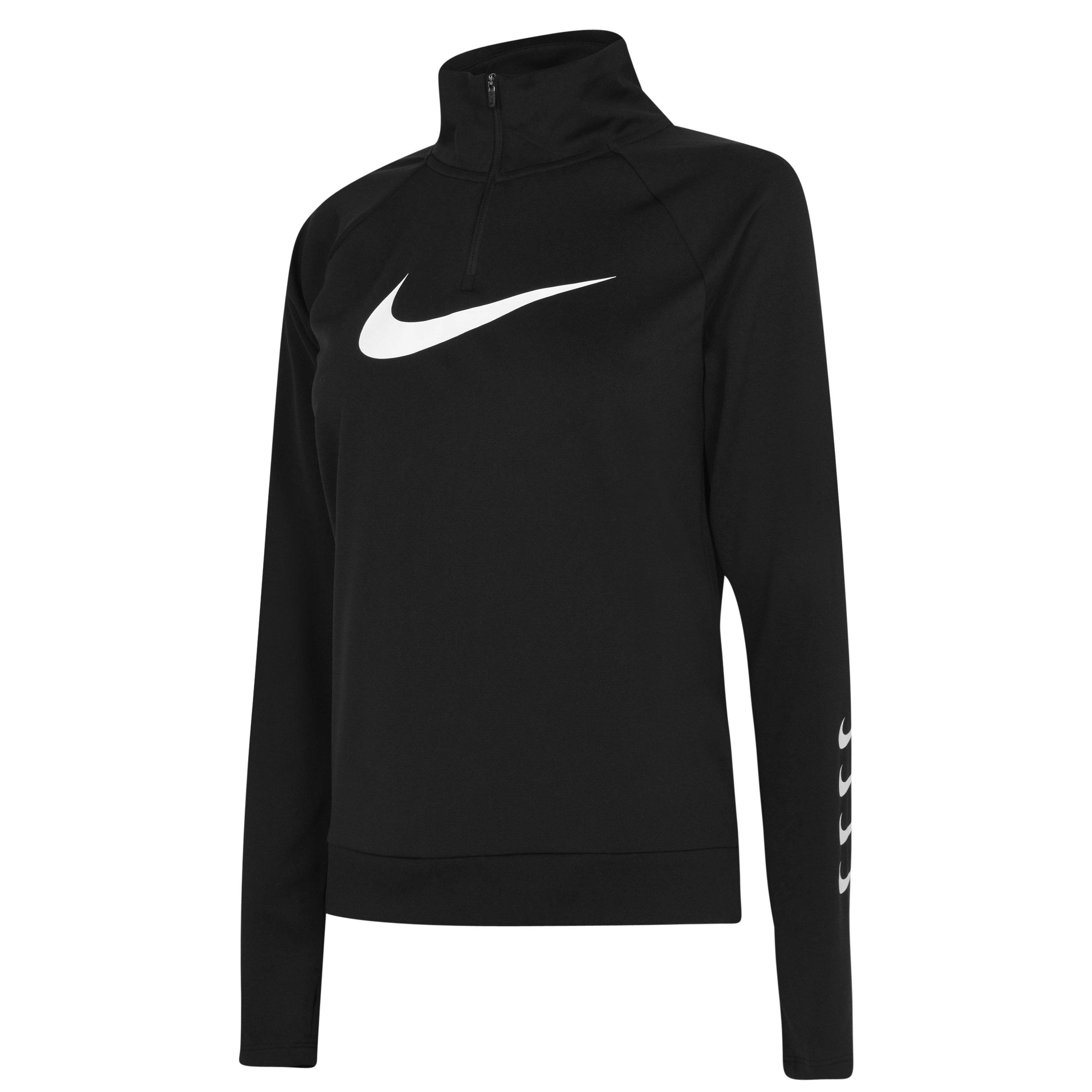 BLACK/GREY FOG/ - Nike - Swoosh Run Top Half Zip - 9