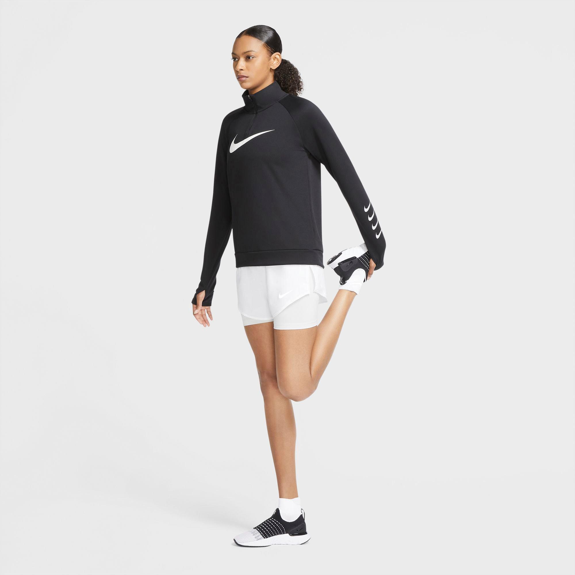 BLACK/GREY FOG/ - Nike - Swoosh Run Top Half Zip - 4
