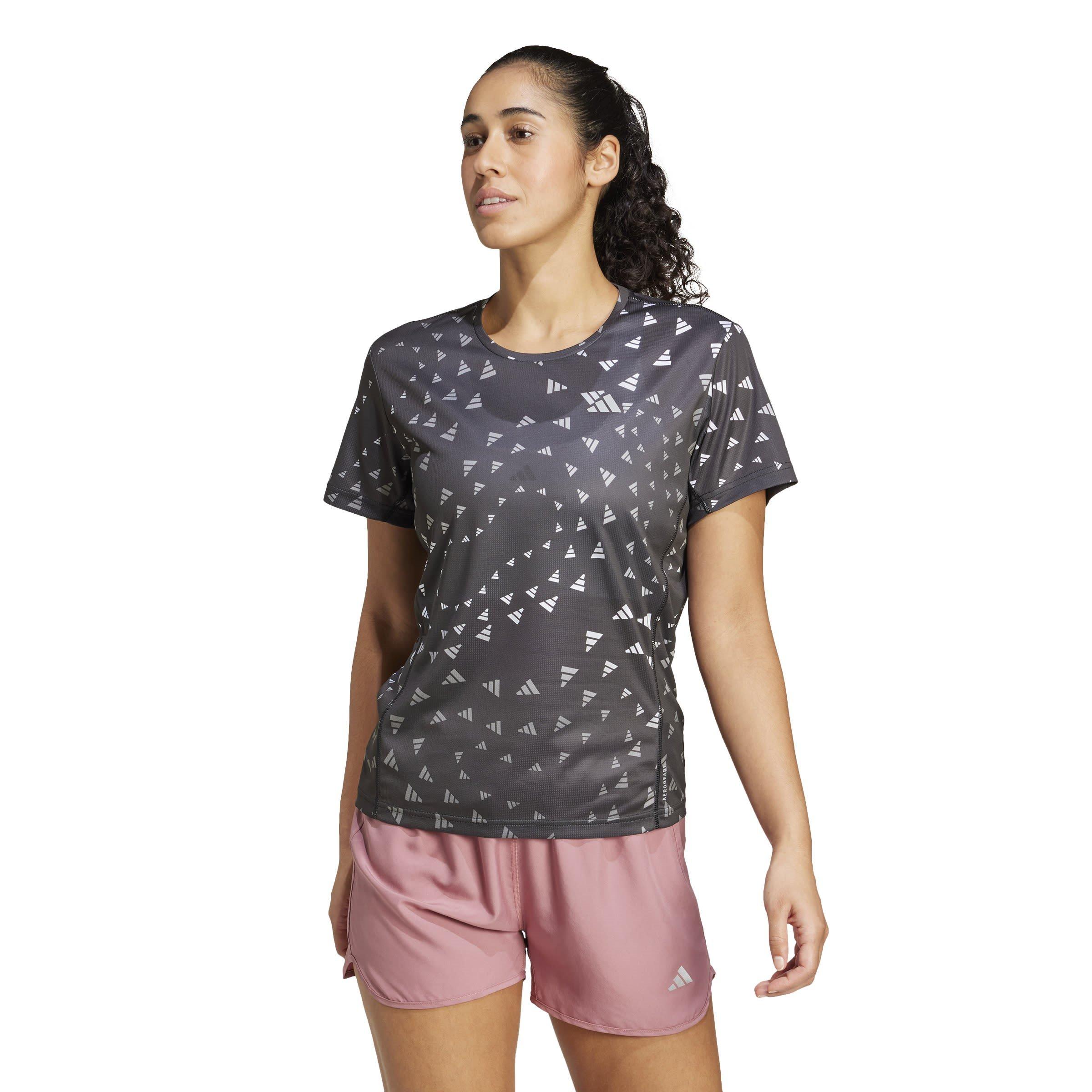 Black/White - adidas - Run It Brand Love Womens Performance T Shirt - 2