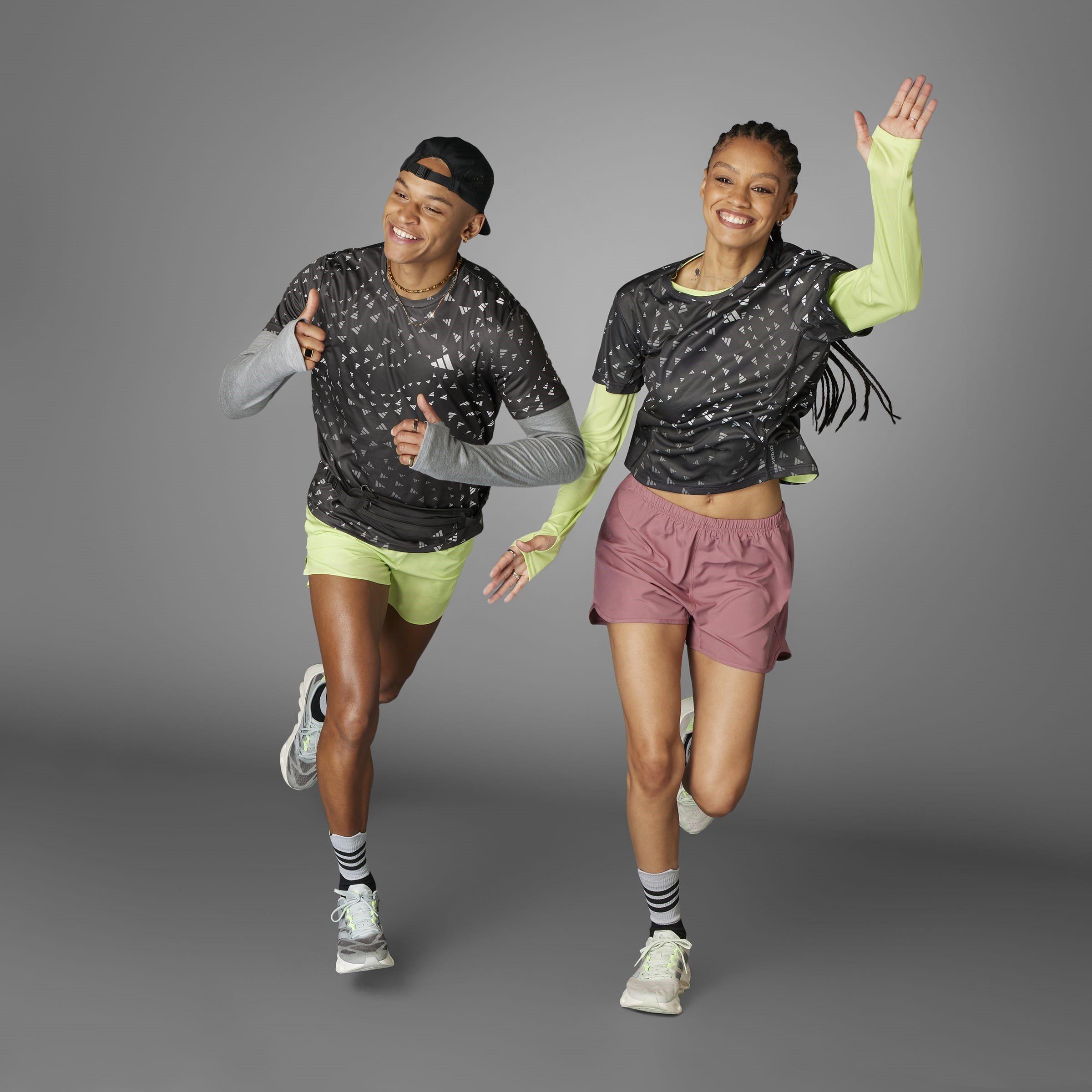 Black/White - adidas - Run It Brand Love Womens Performance T Shirt - 12