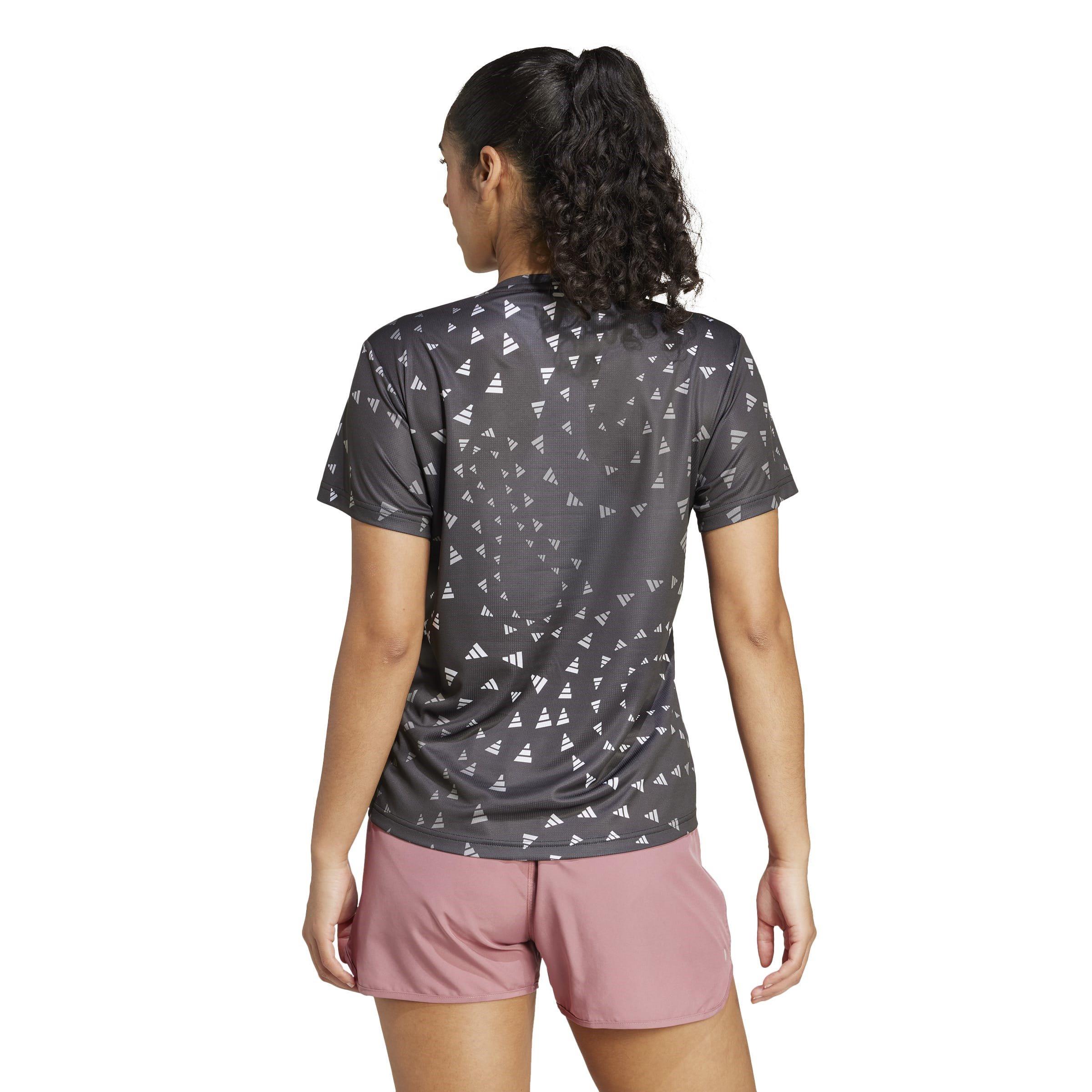 Black/White - adidas - Run It Brand Love Womens Performance T Shirt - 3
