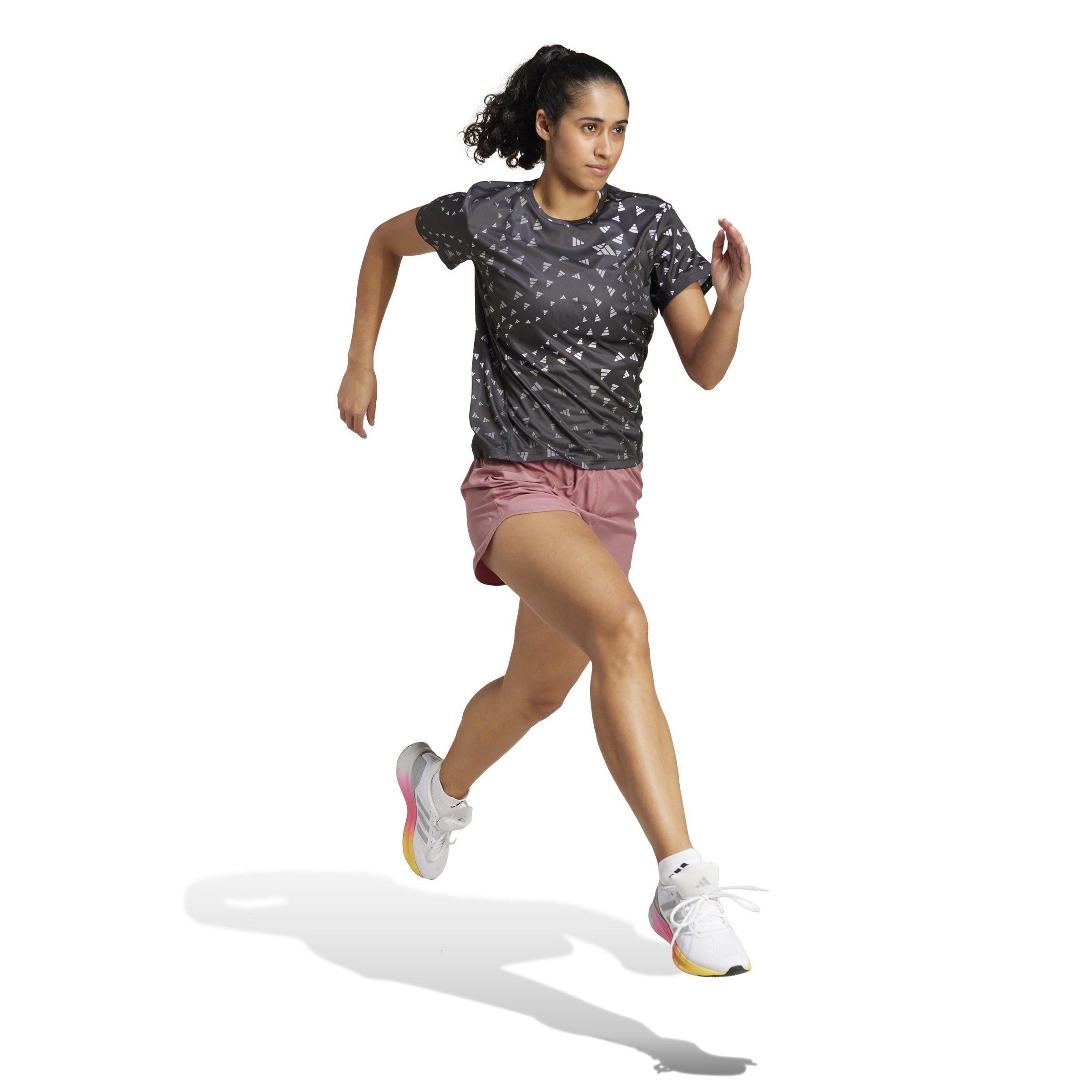 Black/White - adidas - Run It Brand Love Womens Performance T Shirt - 4