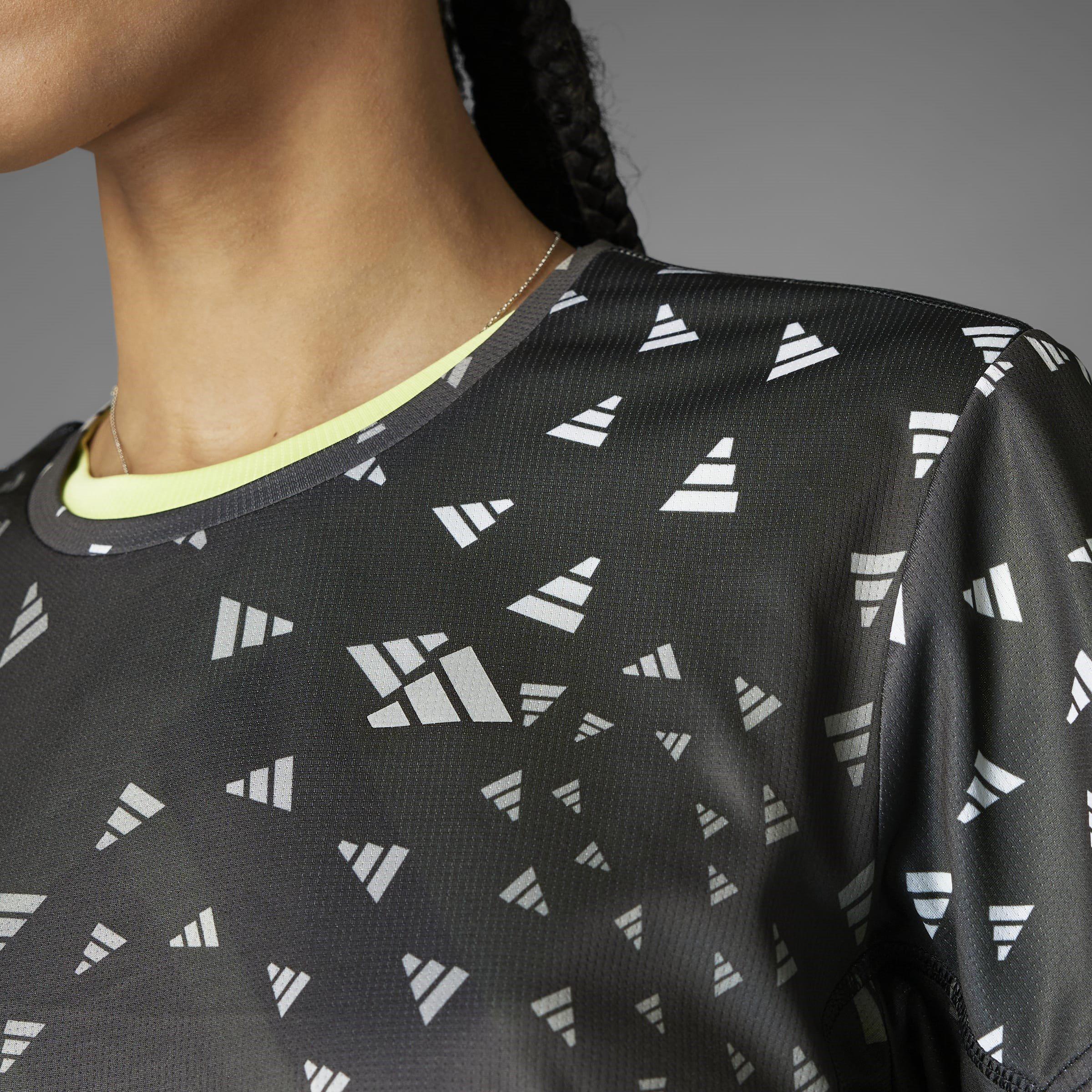Black/White - adidas - Run It Brand Love Womens Performance T Shirt - 10