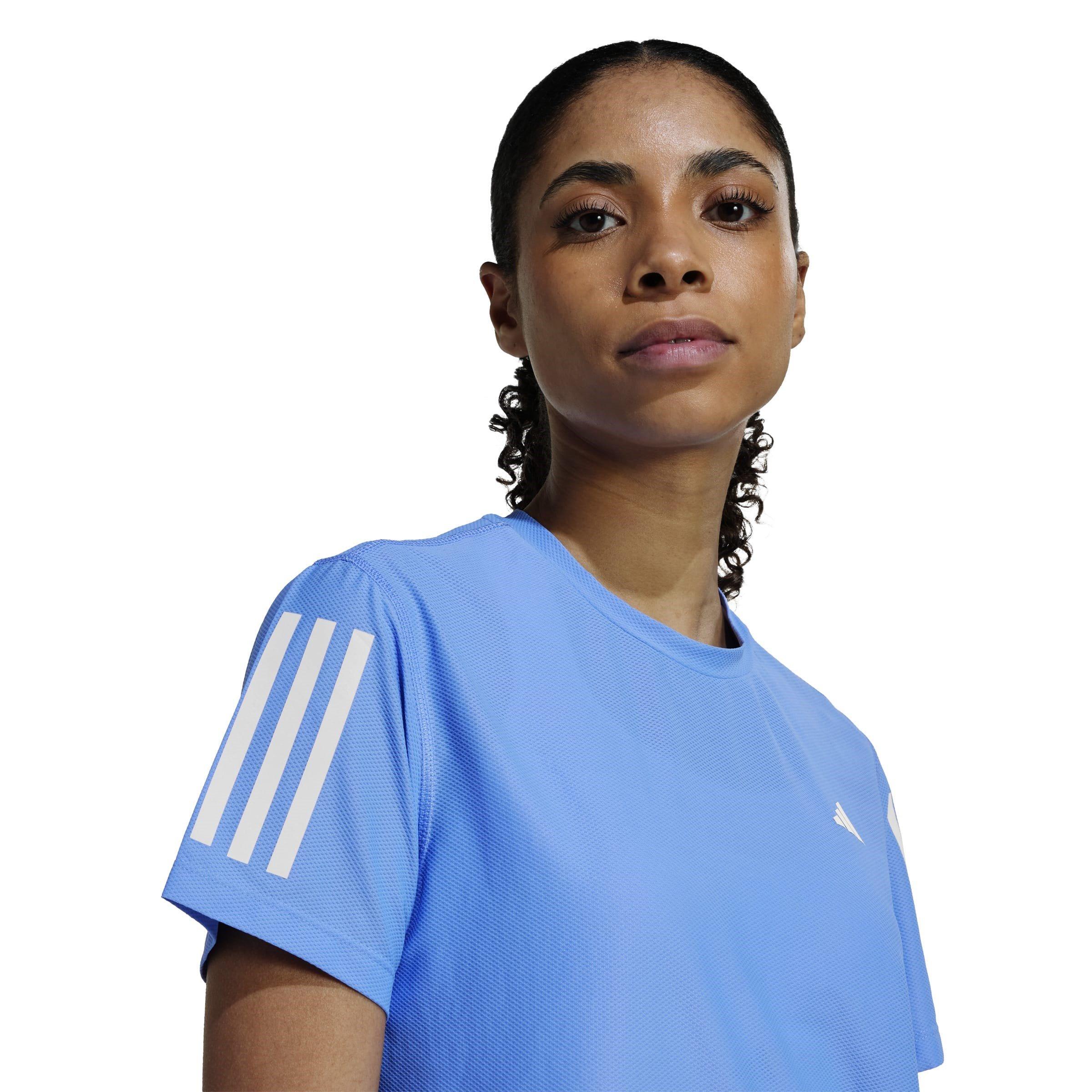 Blue Fusion - adidas - Own The Run Womens Performance T Shirt - 4