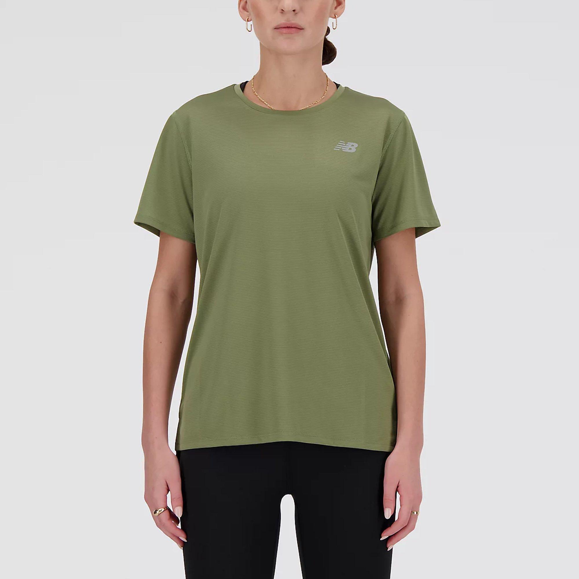 Olive Green - New Balance - Sport Essentials Womens Performance T Shirt - 1