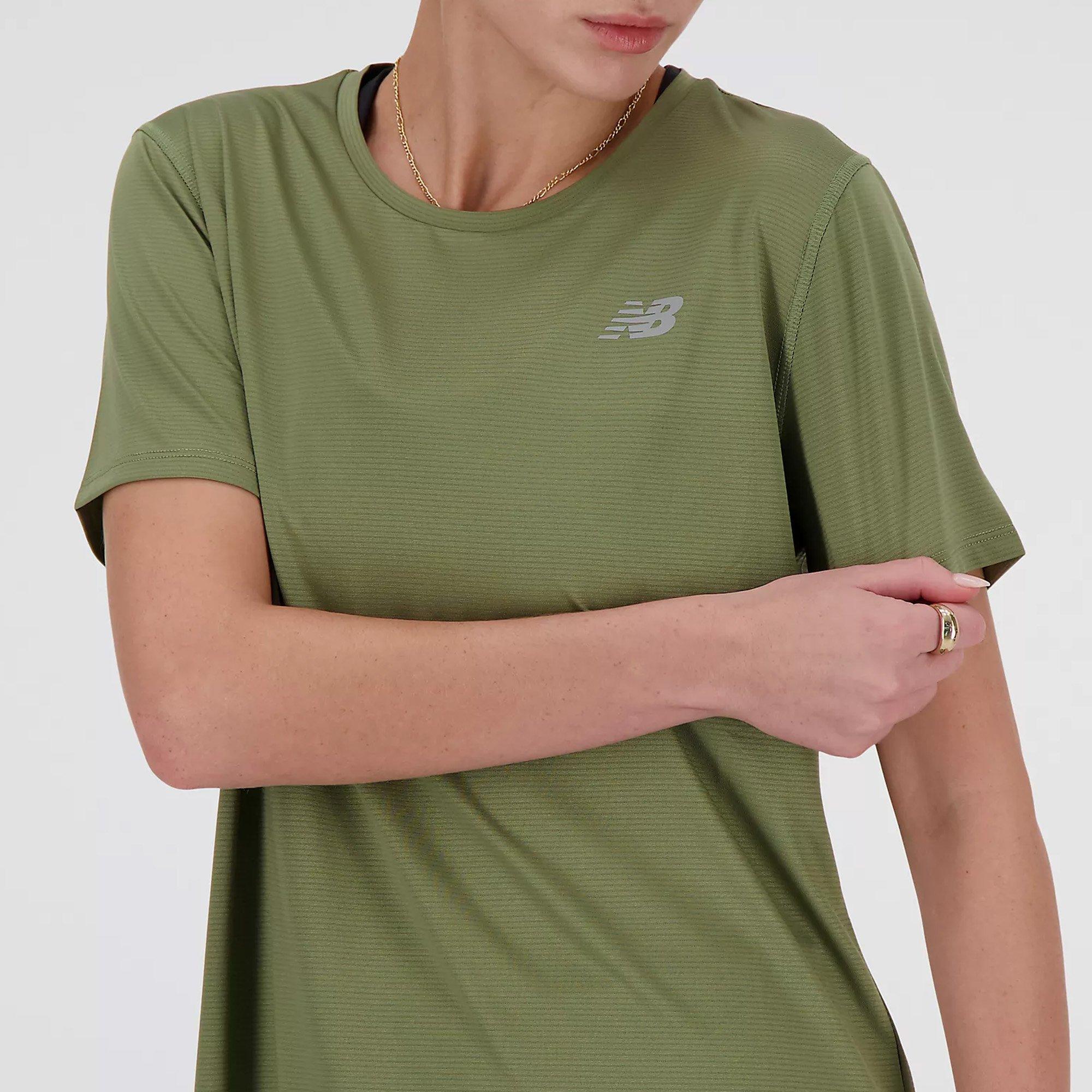 Olive Green - New Balance - Sport Essentials Womens Performance T Shirt - 3