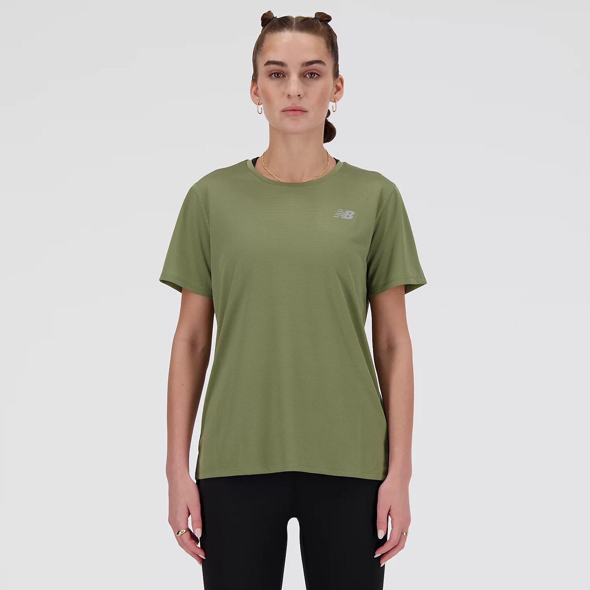 Olive Green - New Balance - Sport Essentials Womens Performance T Shirt - 4