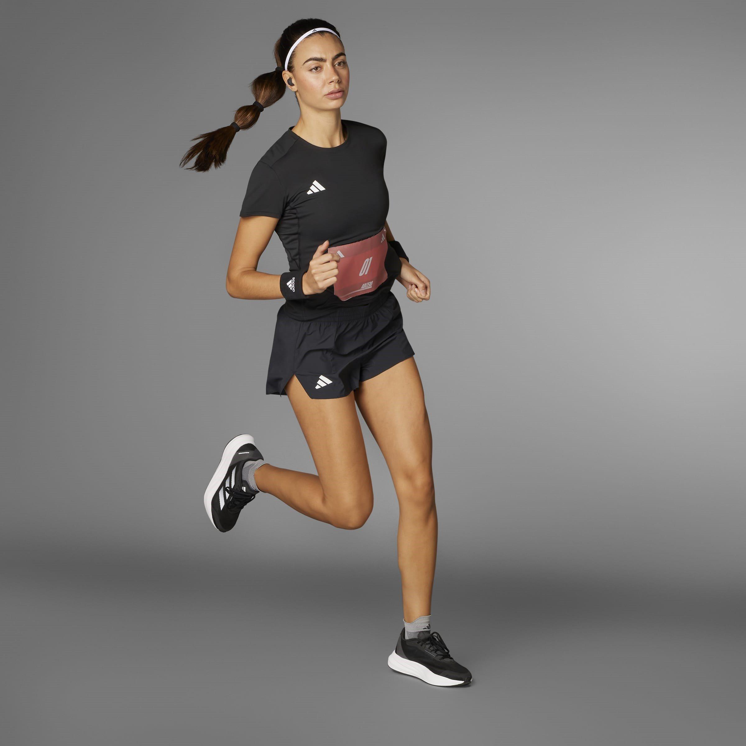 Black - adidas - Adizero Essentials Womens Running T Shirt - 11