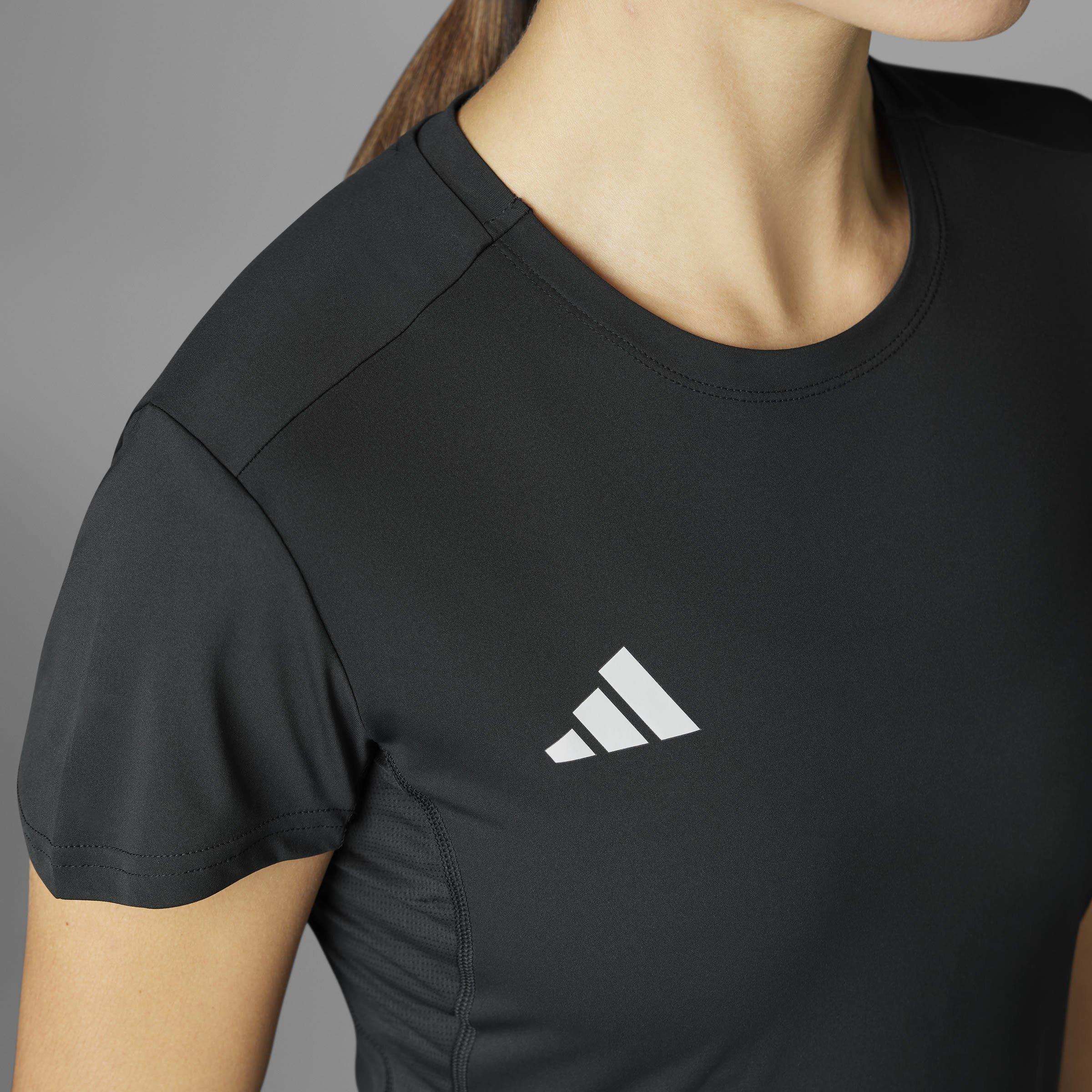 Black - adidas - Adizero Essentials Womens Running T Shirt - 12