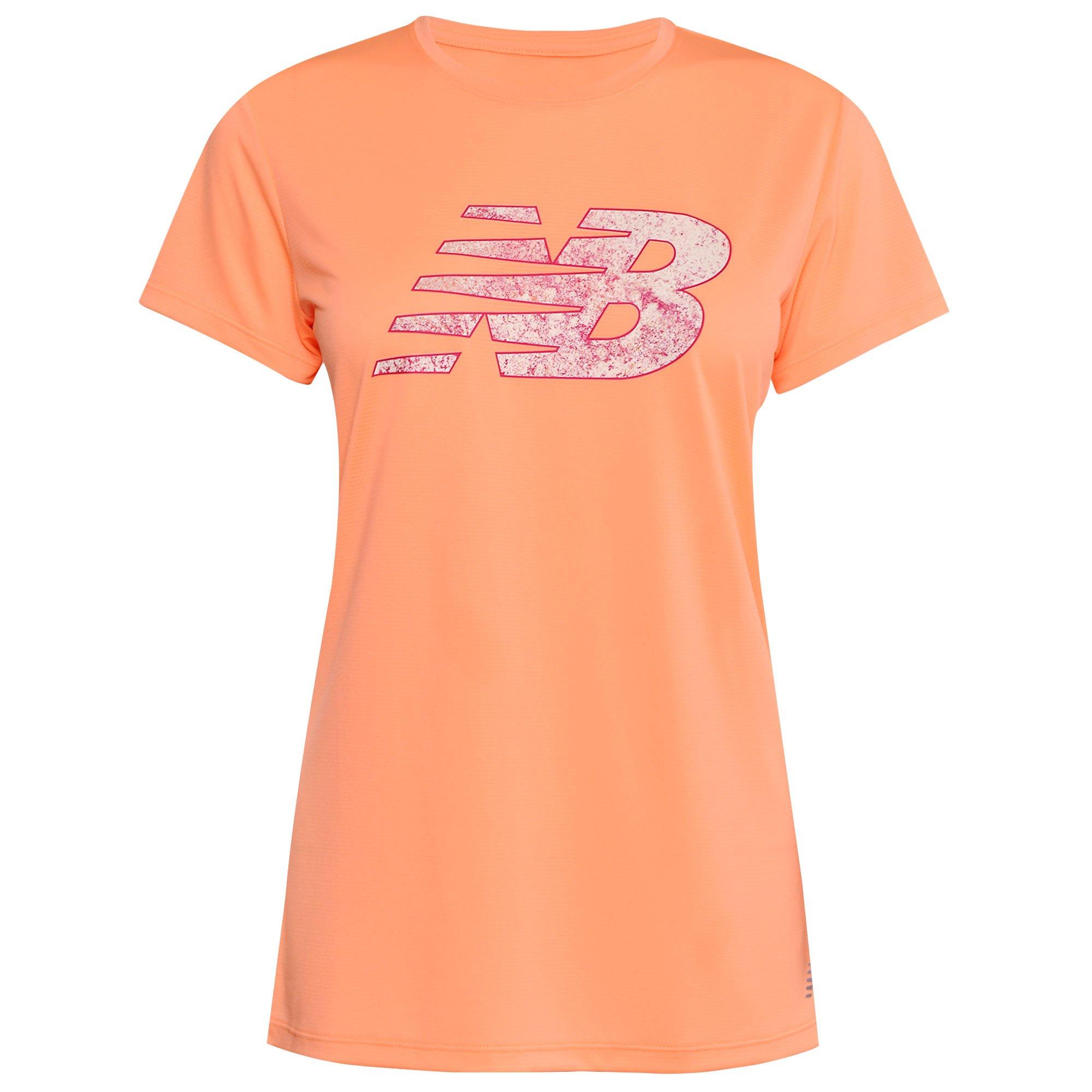 New Balance Graphic Core Womens Running T Shirt Short Sleeve Performance TShirts Sports