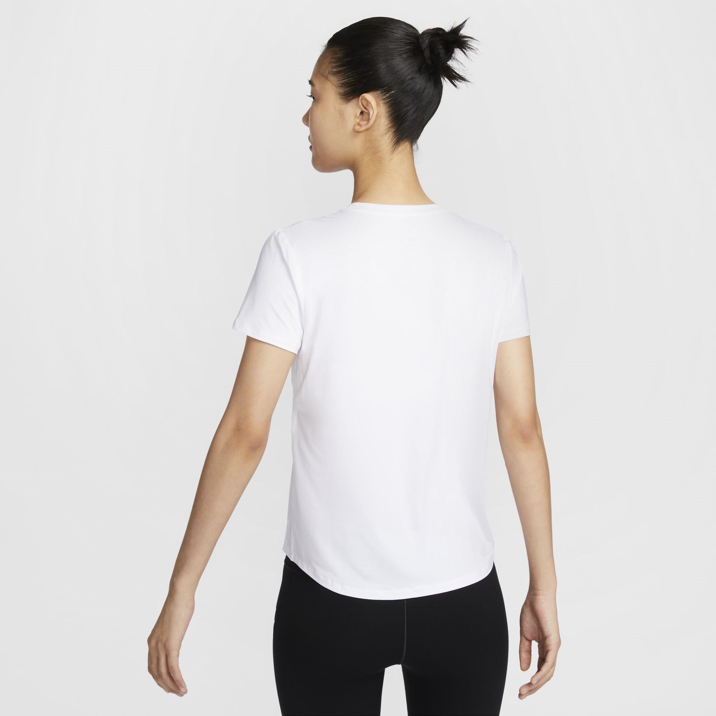 White/Black - Nike - Dri FIT One Graphic Womens Running T Shirt - 2