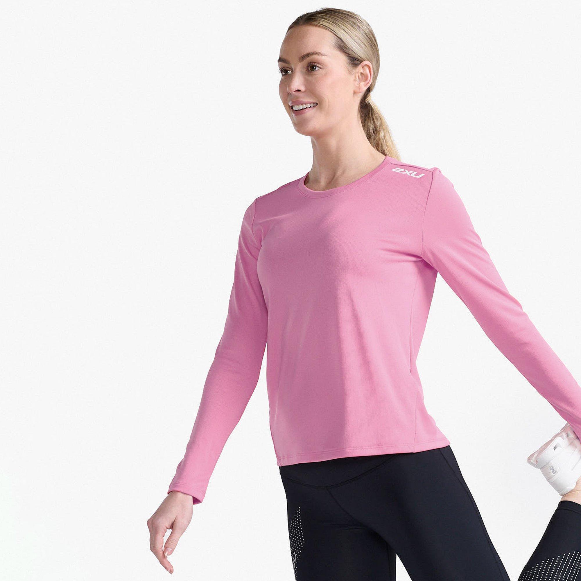 Pstl Pink/Wht - 2XU - 2XU Aspire Long Sleeve T-Shirt Womens - 4