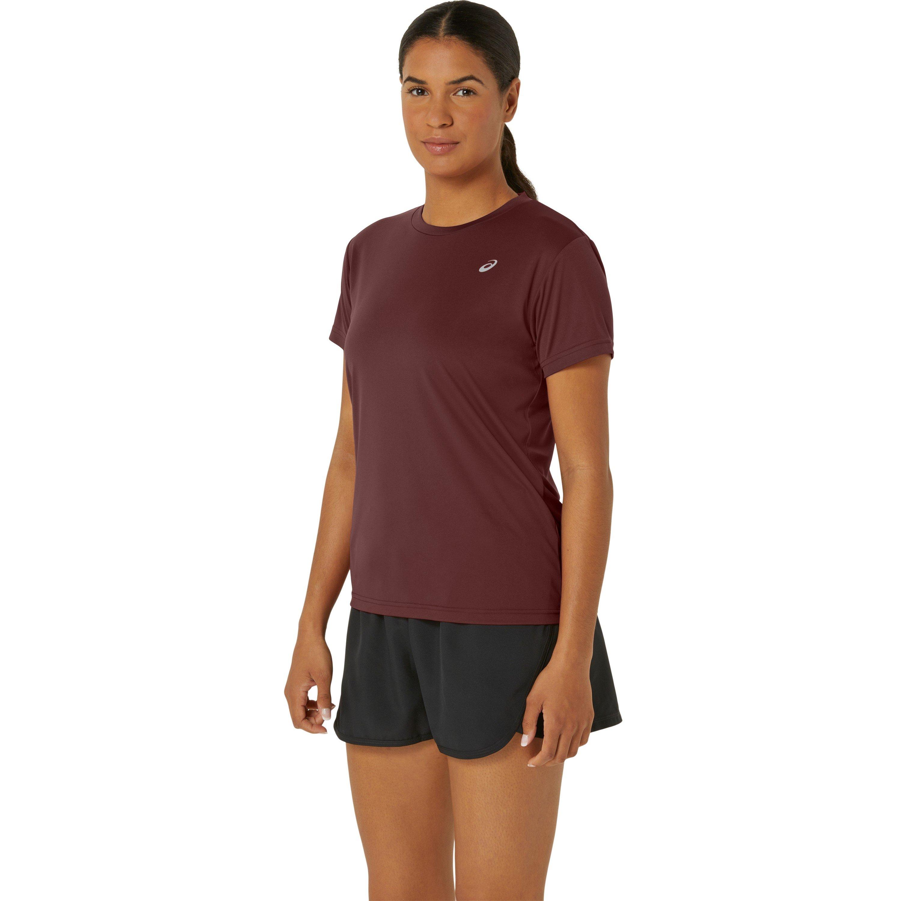 Dark Red - Asics - asics Spiral Womens Performance T Shirt - 3