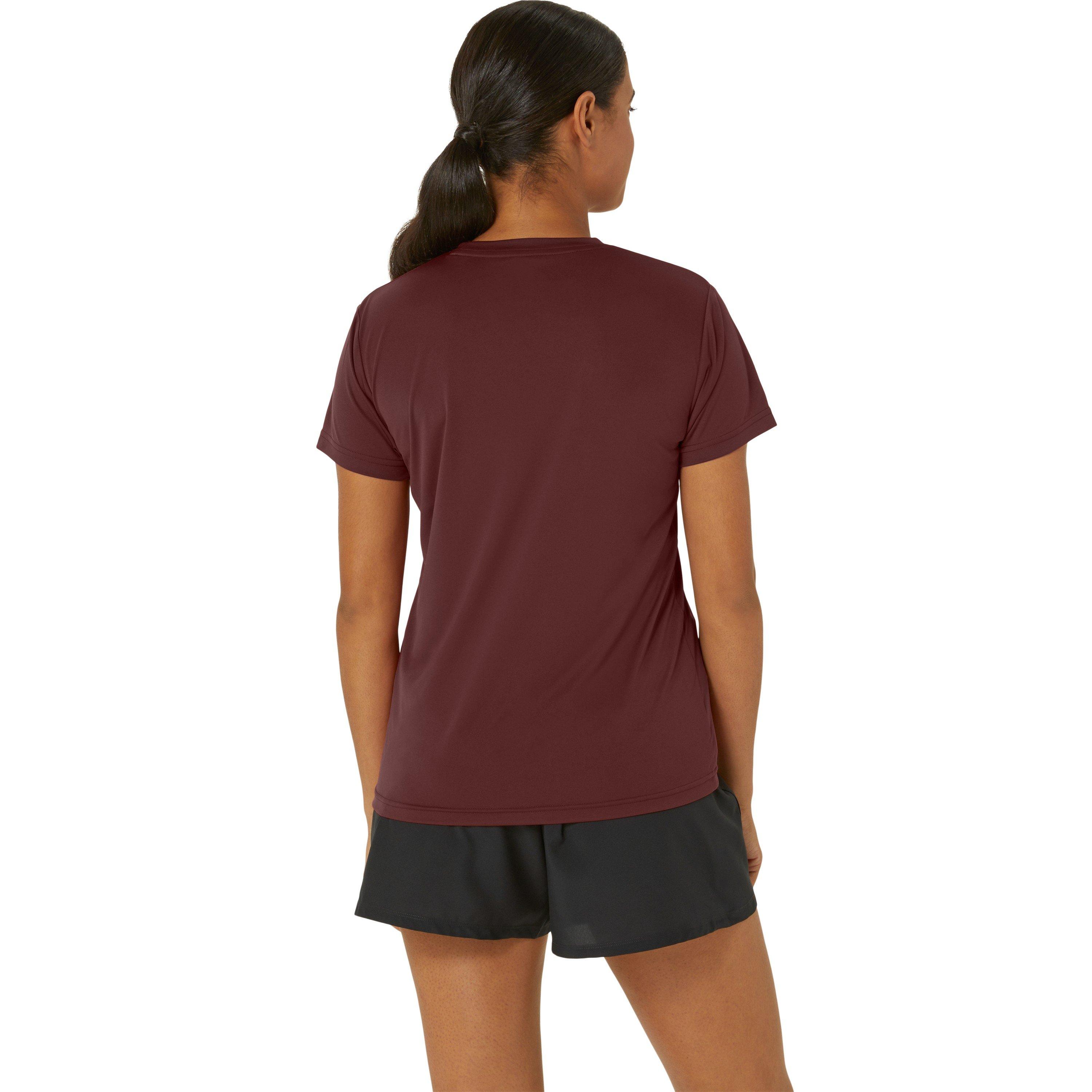 Dark Red - Asics - asics Spiral Womens Performance T Shirt - 4