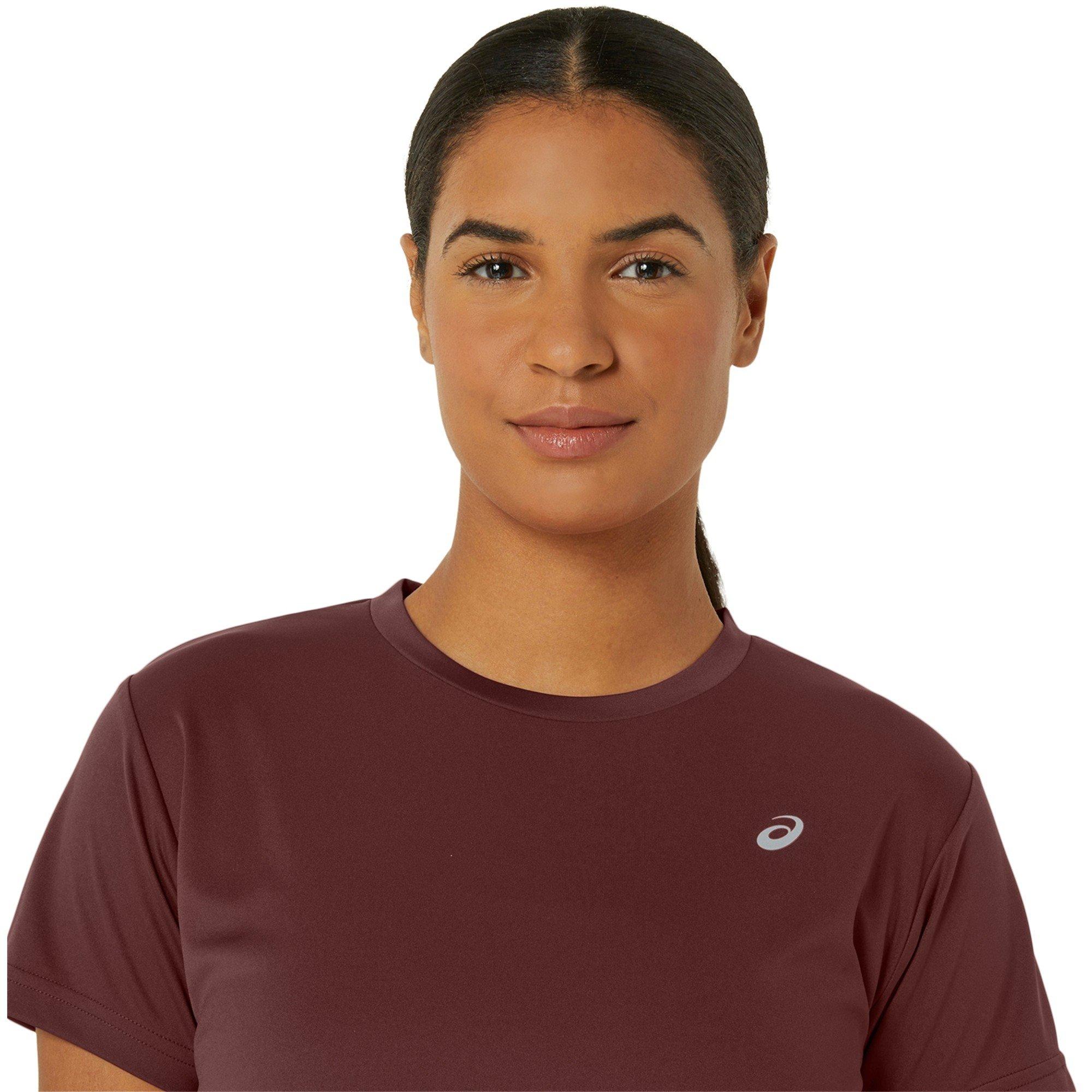 Dark Red - Asics - asics Spiral Womens Performance T Shirt - 5