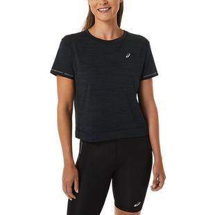 Black/Charcoal - Asics - Race Womens Performance Cropped Top - 1