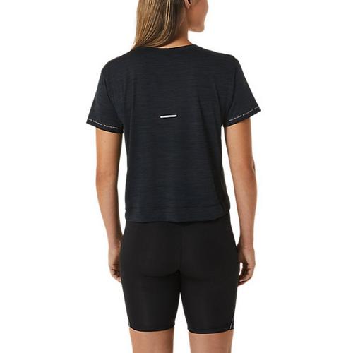 Black/Charcoal - Asics - Race Womens Performance Cropped Top - 2