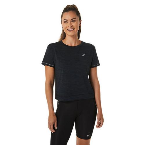Black/Charcoal - Asics - Race Womens Performance Cropped Top - 4