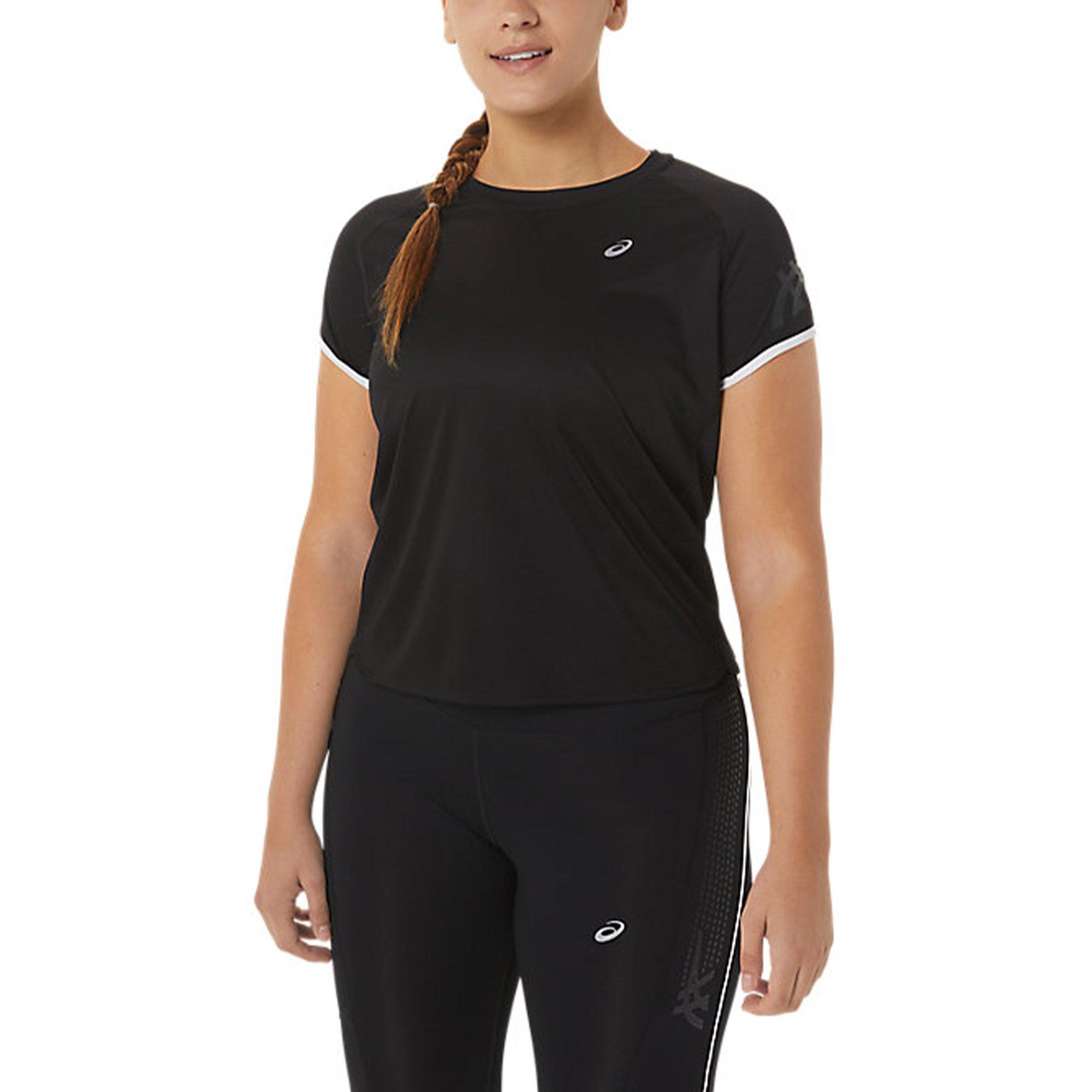 Black - Asics - Icon Womens Short Sleeve Top - 1