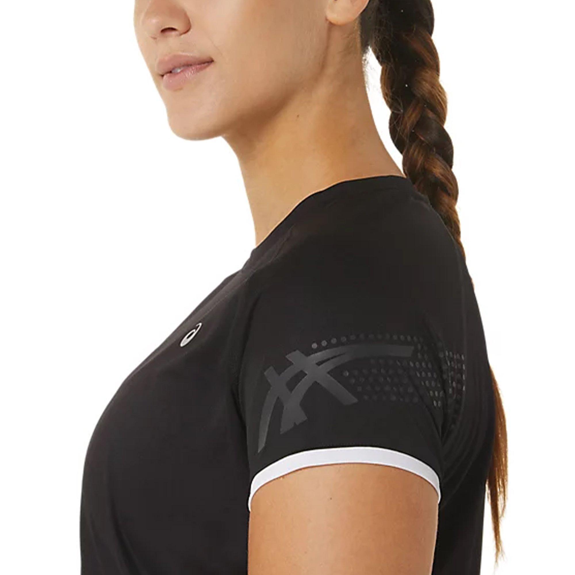 Black - Asics - Icon Womens Short Sleeve Top - 4