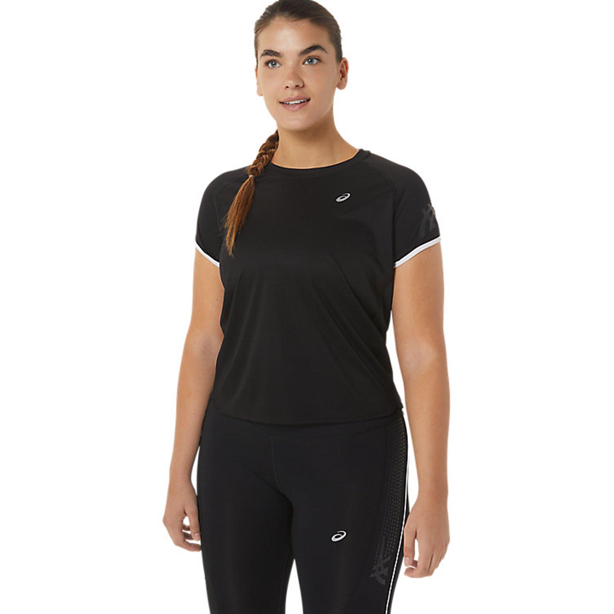 Black - Asics - Icon Womens Short Sleeve Top - 5