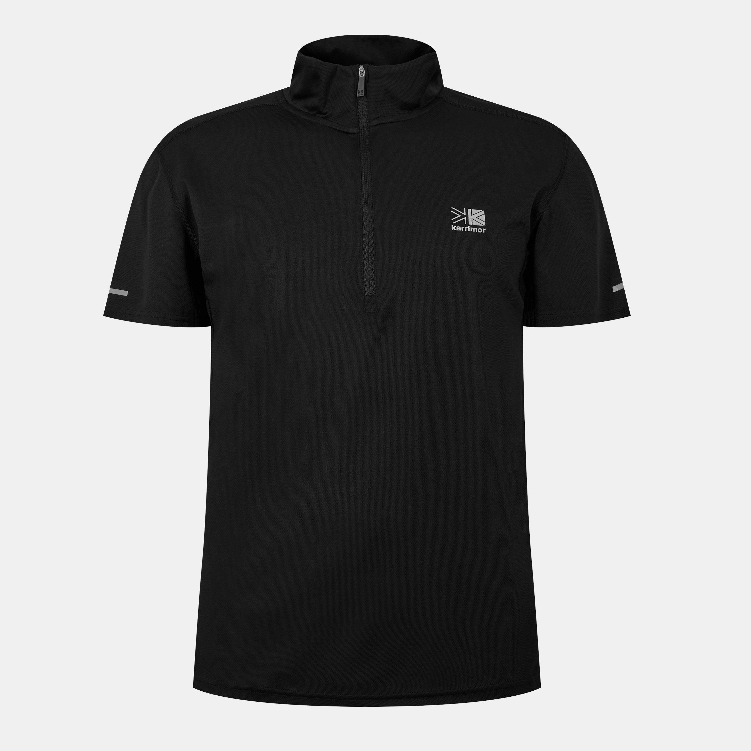 Black - Karrimor - Short Sleeve Zip Top Mens - 1