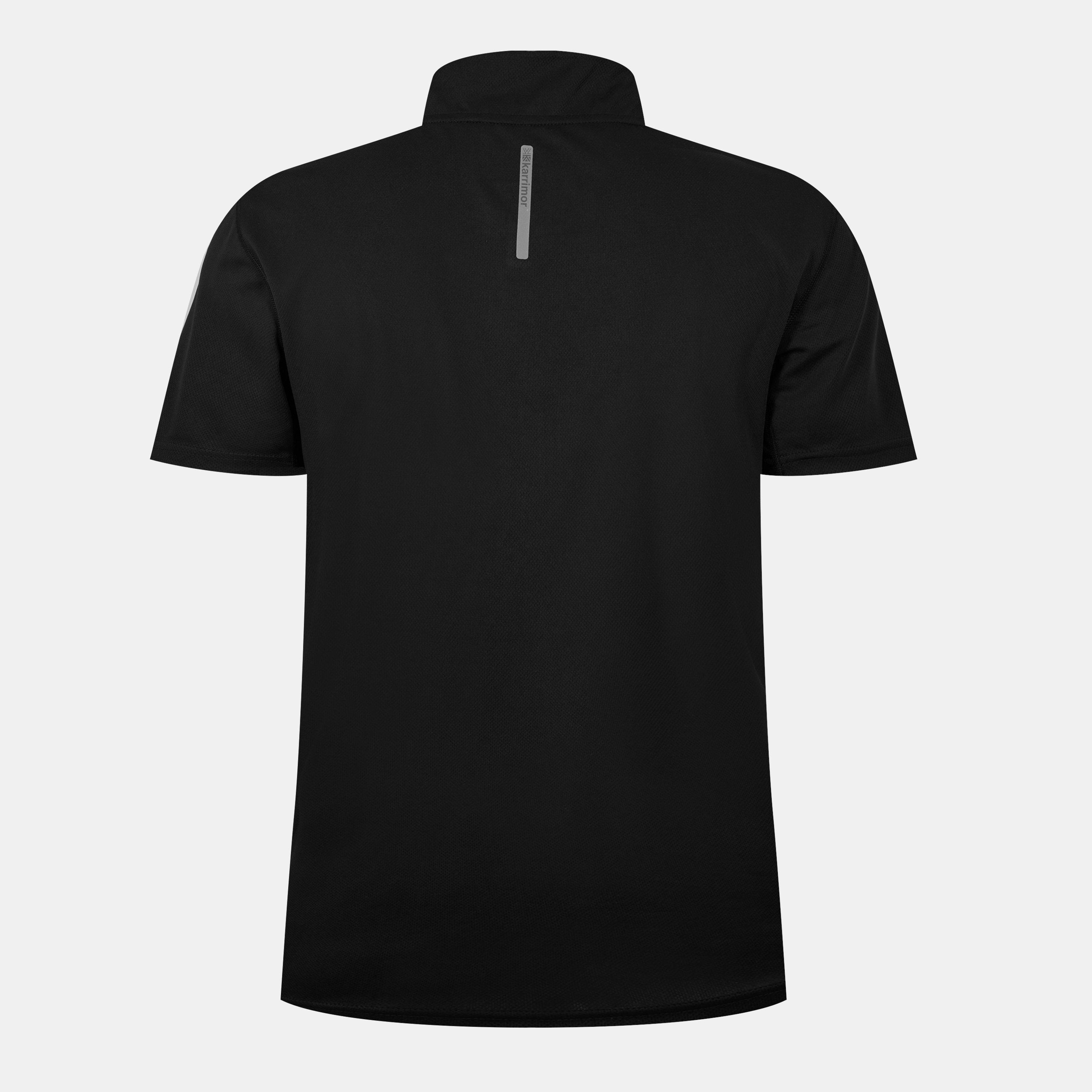 Crna - Karrimor - Short Sleeve Zip Top Mens - 2