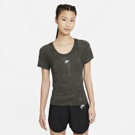 Nike Air Dri-FIT Women's Short-Sleeve side-zip running Top