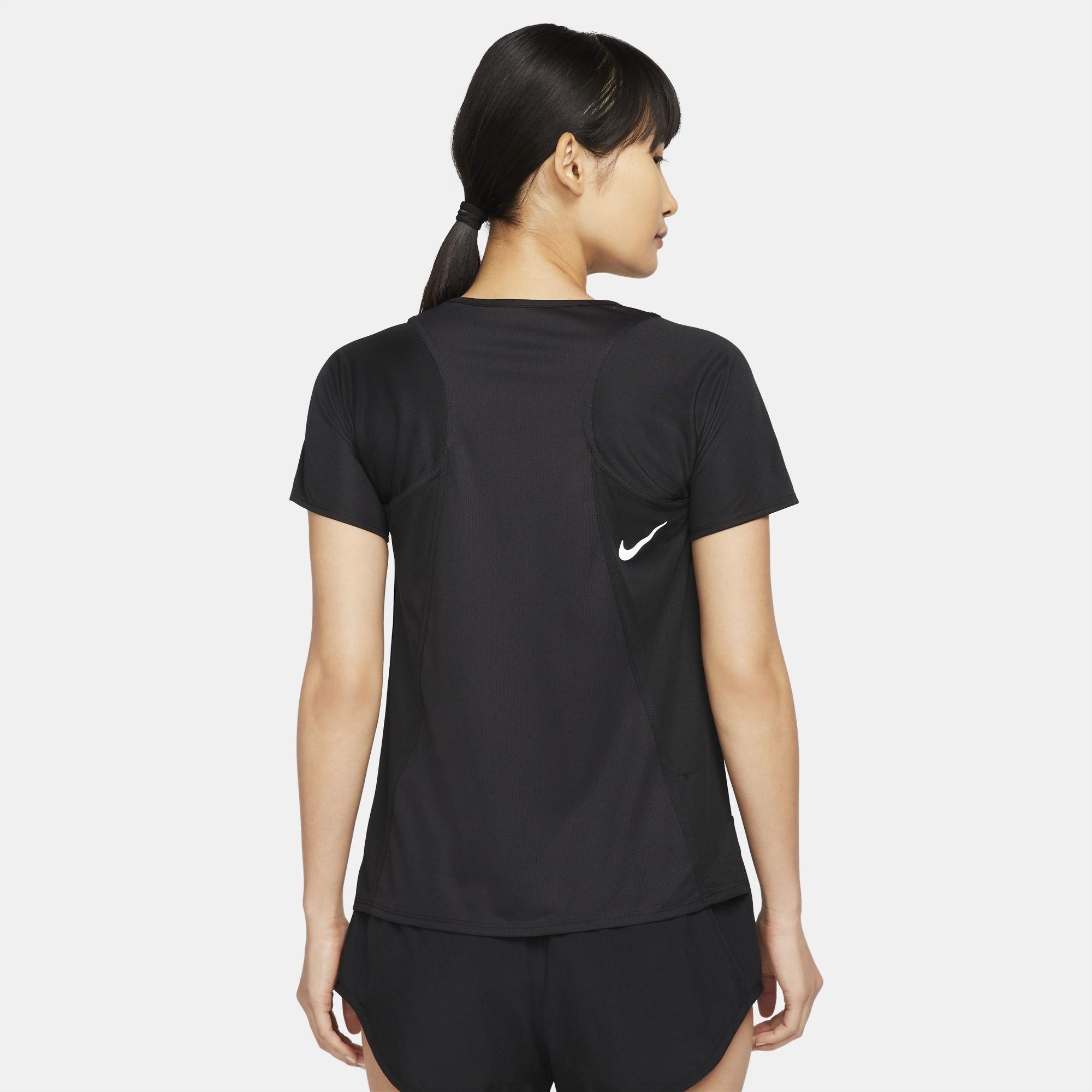 Preto - Nike - Dri-FIT Short Sleeve Race Top Ladies - 2