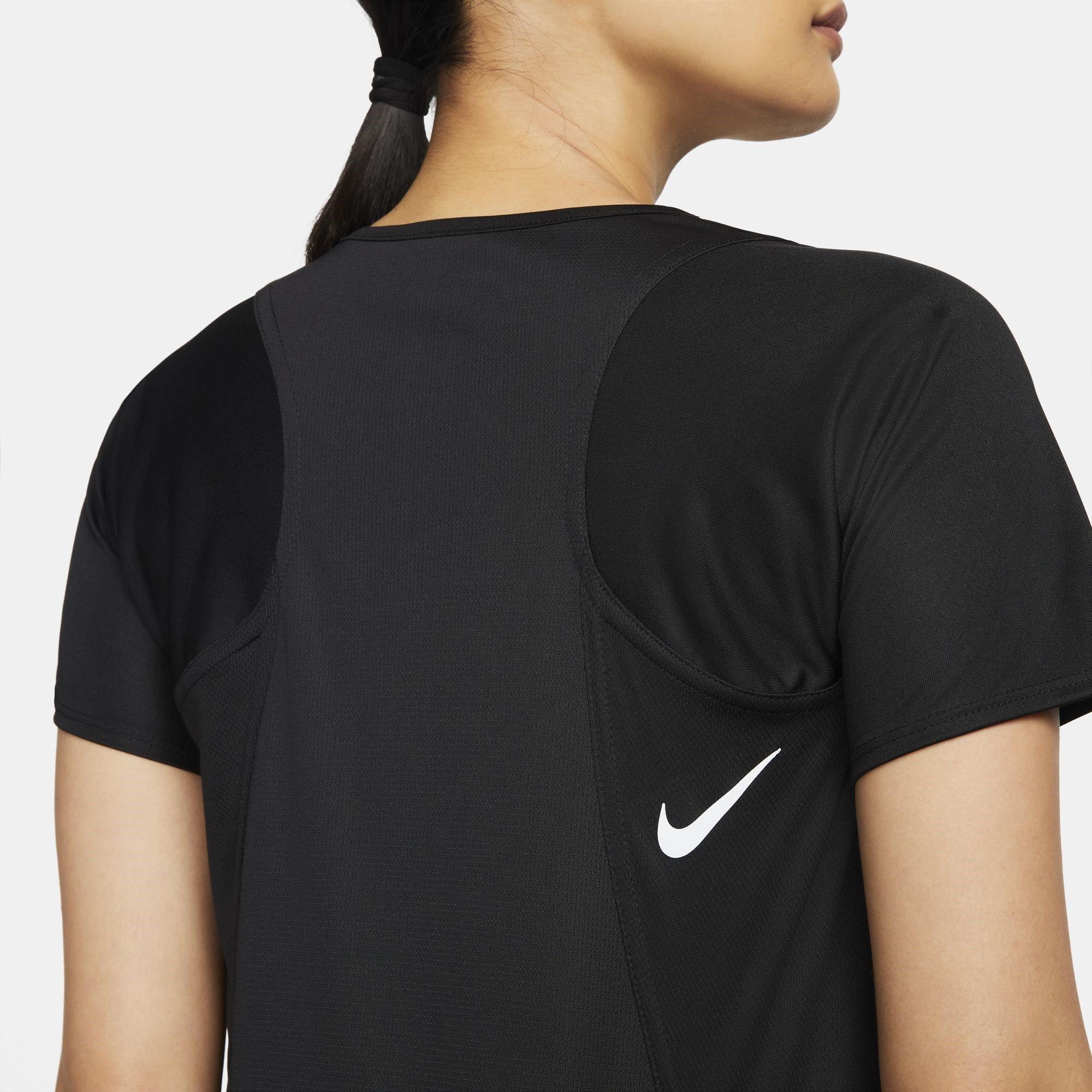 Preto - Nike - Dri-FIT Short Sleeve Race Top Ladies - 5